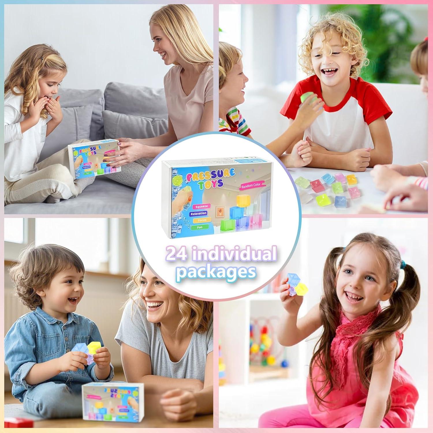 24 Pelotas Antiestrés Babyye Juguetes Sensoriales Compactos