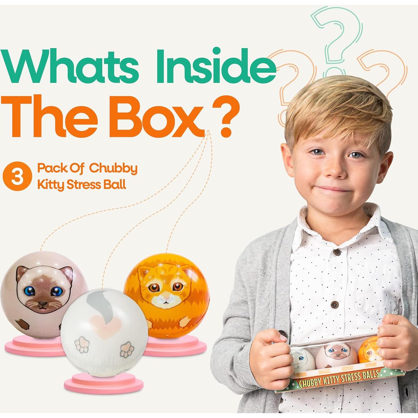 Paquete de 3 Pelotas Antiestrés Klevly para Niños - No Tóxicas