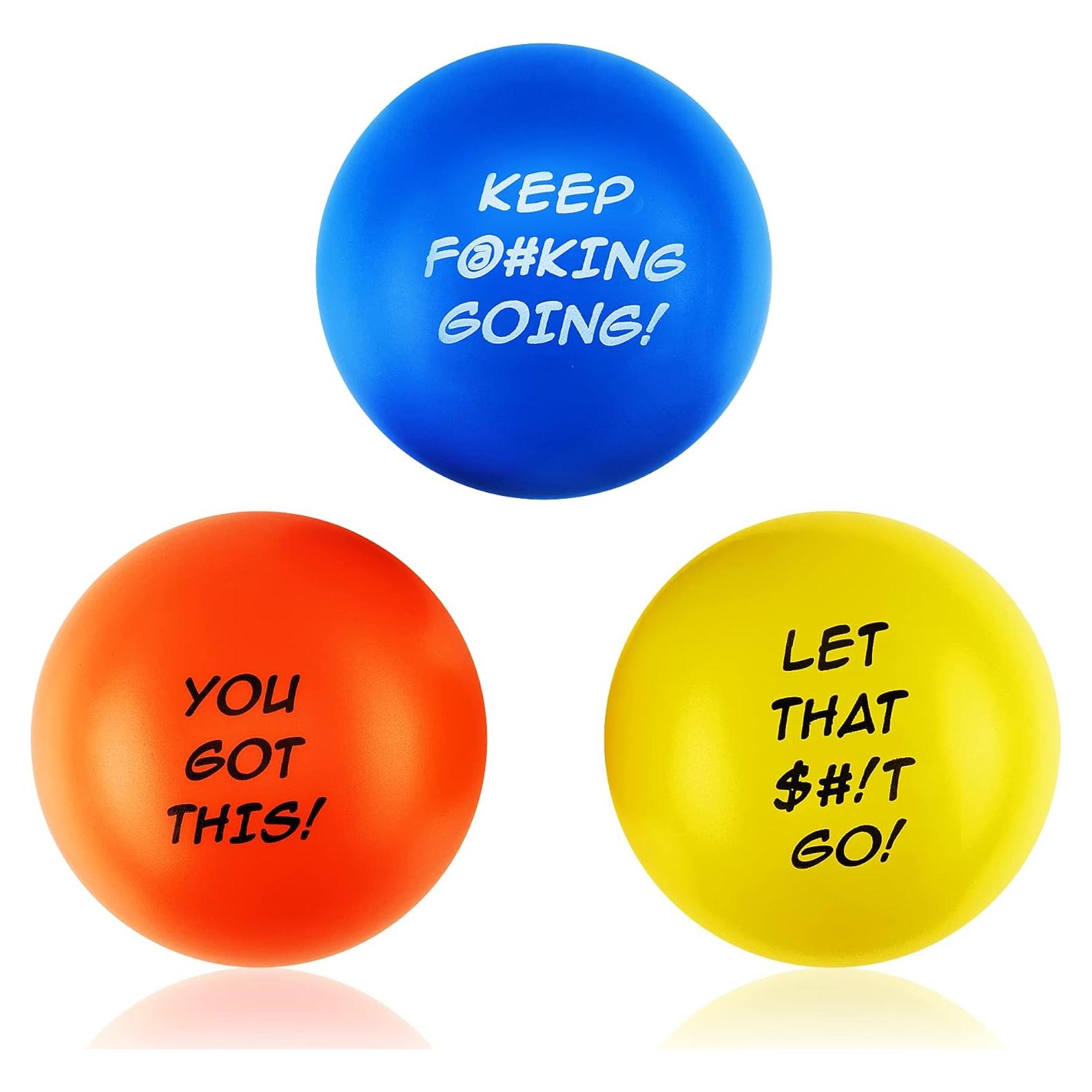 Pelotas Antiestrés Motivacionales Super Shuk - Paquete de 3