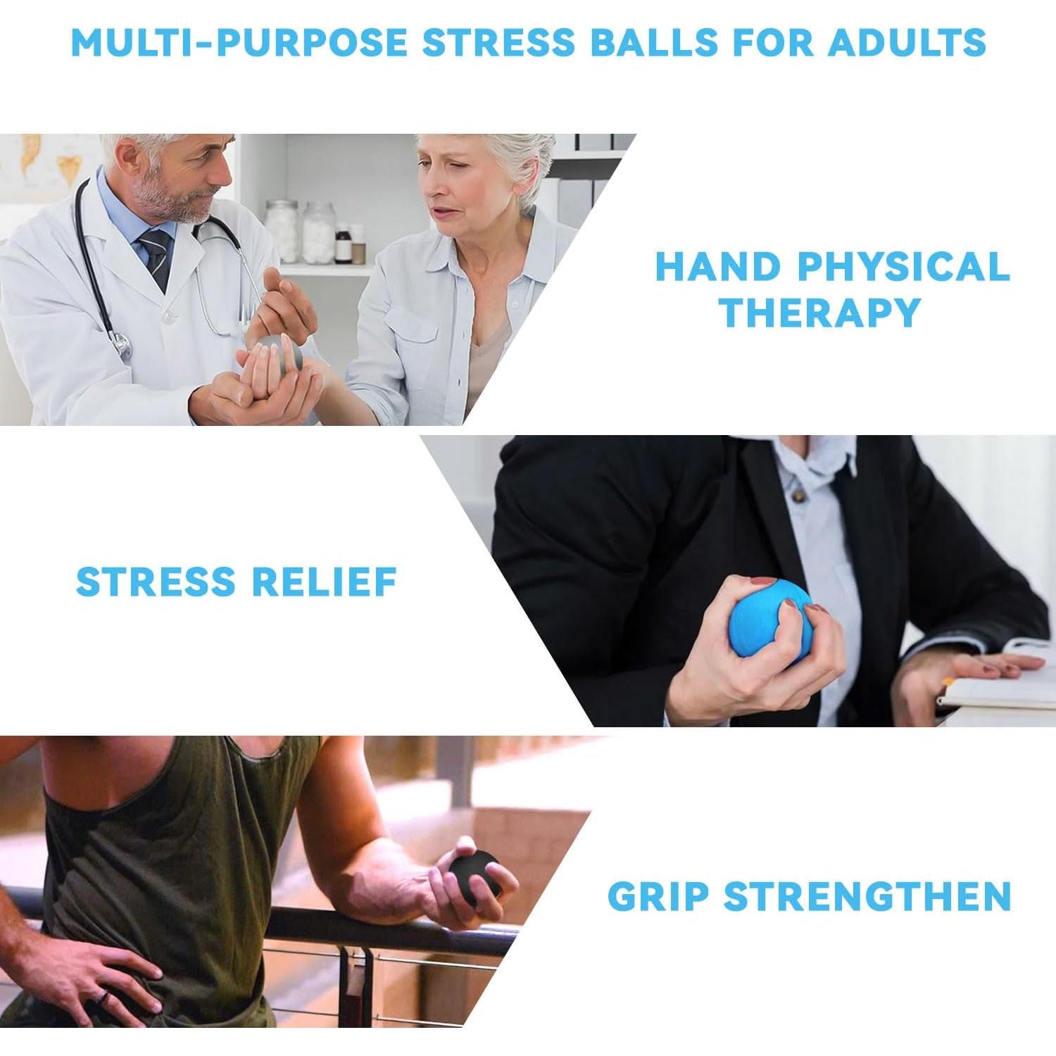 Paquete de 3 Pelotas Antiestrés Linemoon para Terapia de Mano