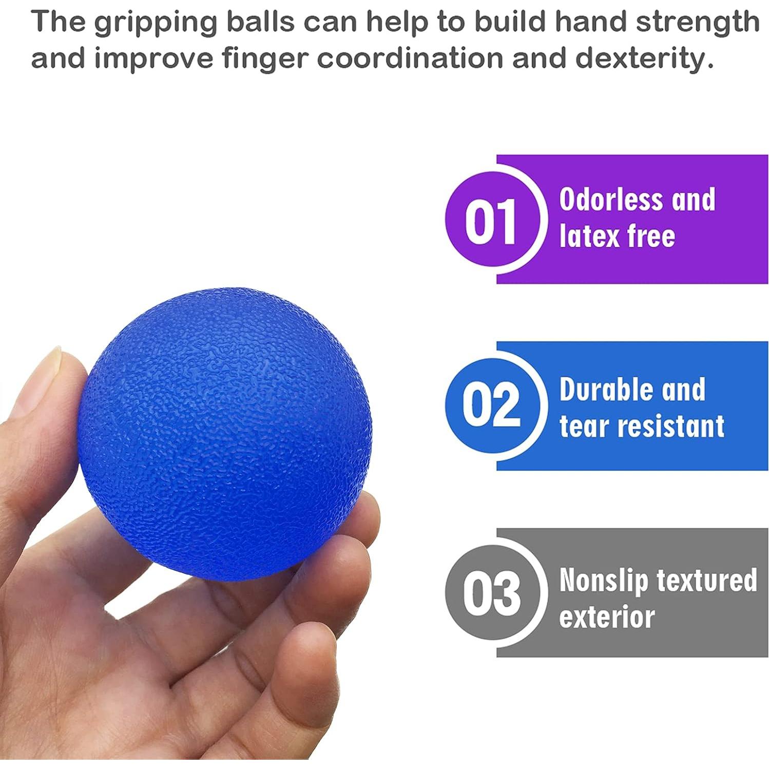 3 Bolas de Gel de Alivio de Estrés LETAYAR - Resistencia Suave, Media, Firme