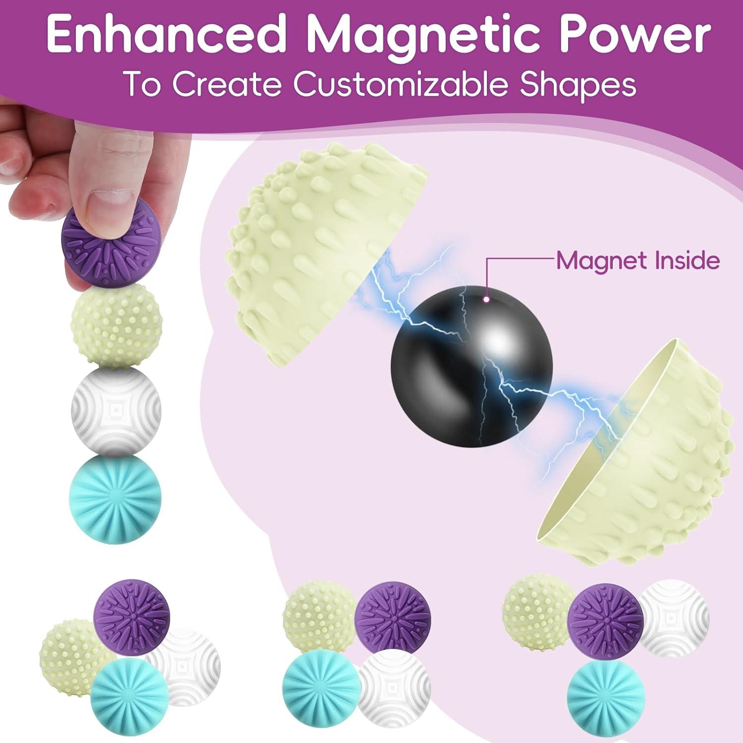 4 Bolas Magnéticas de Silicona Antiestrés Longcheng 190g