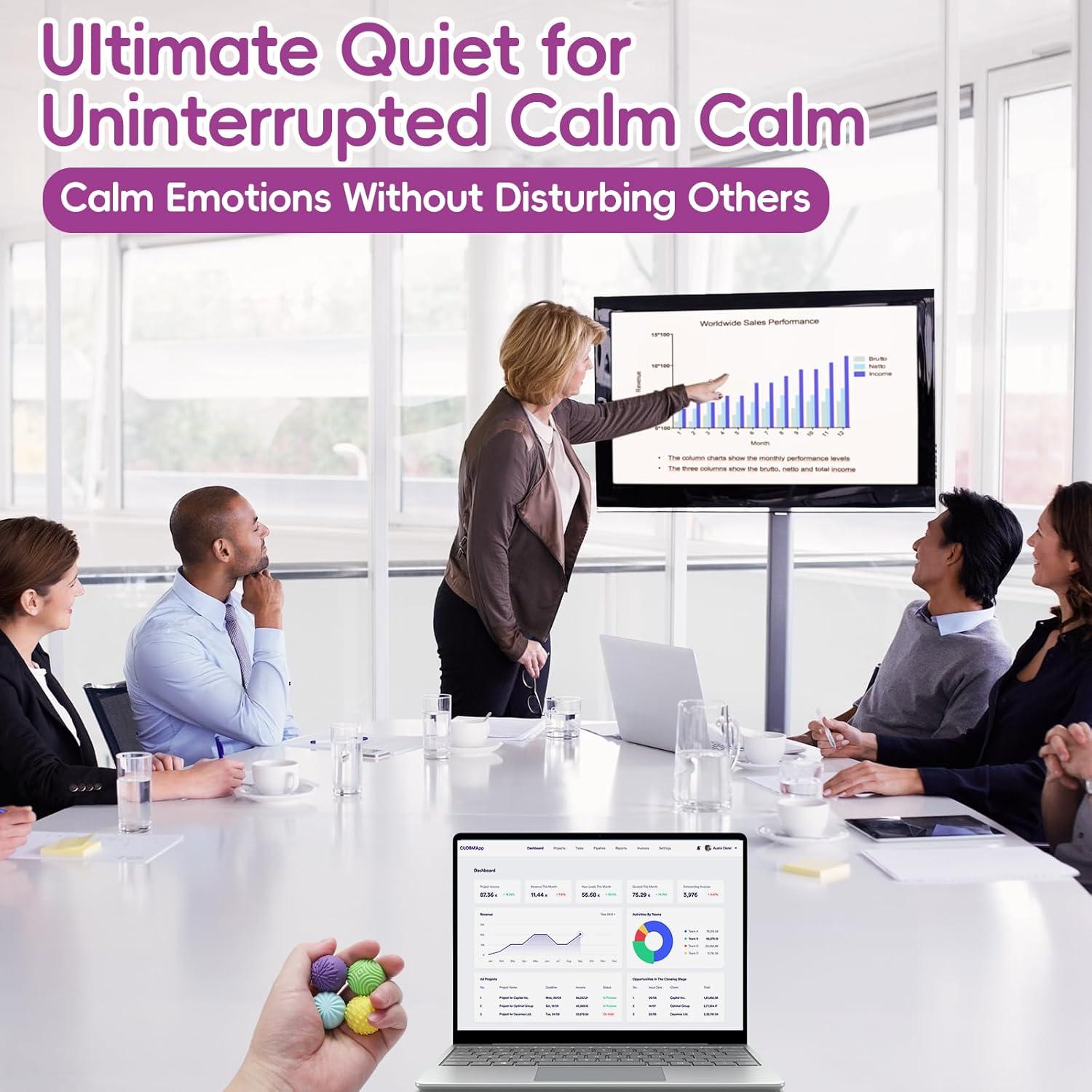 4 Bolas Magnéticas de Silicona Antiestrés Longcheng 190g