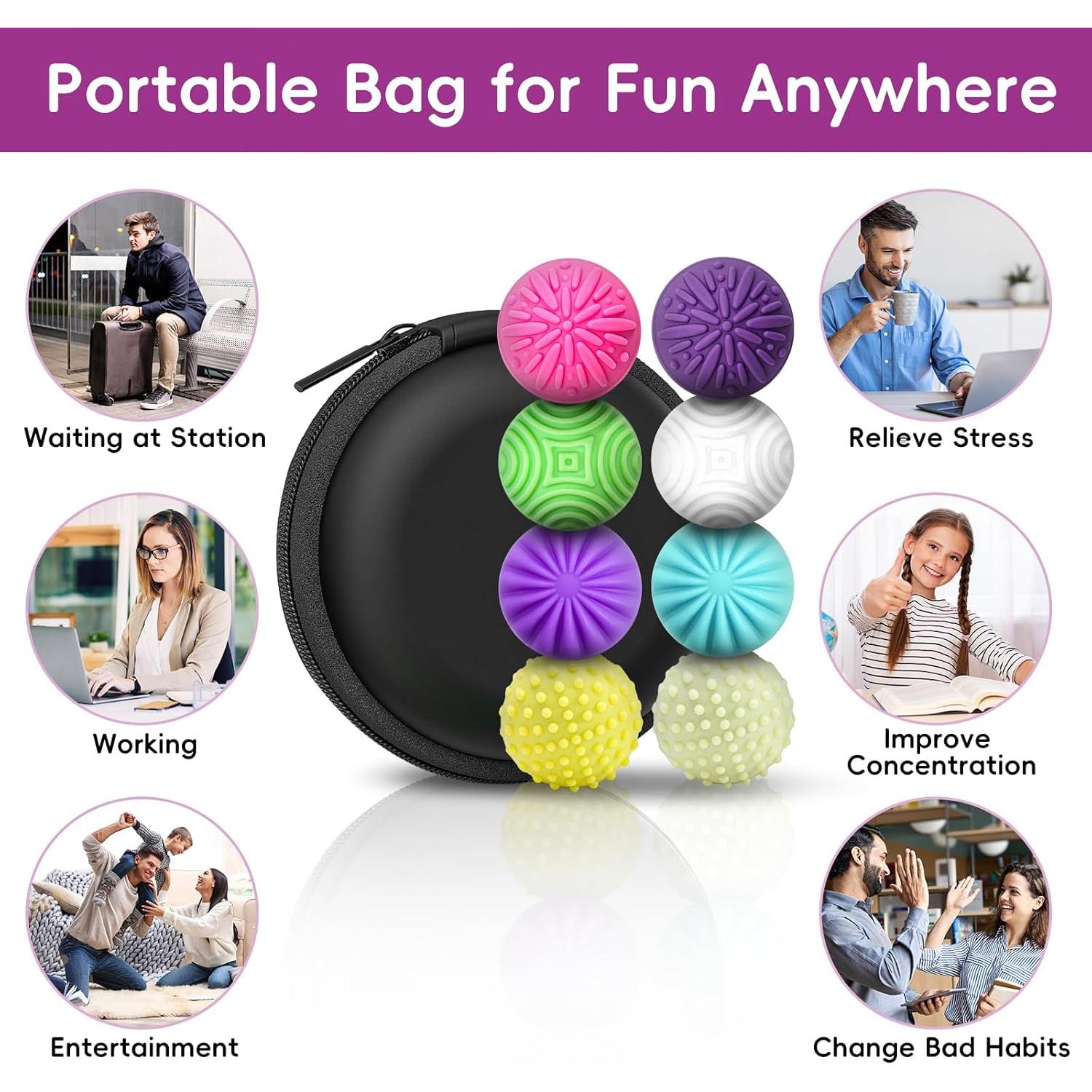 4 Bolas Magnéticas de Silicona Antiestrés Longcheng 190g