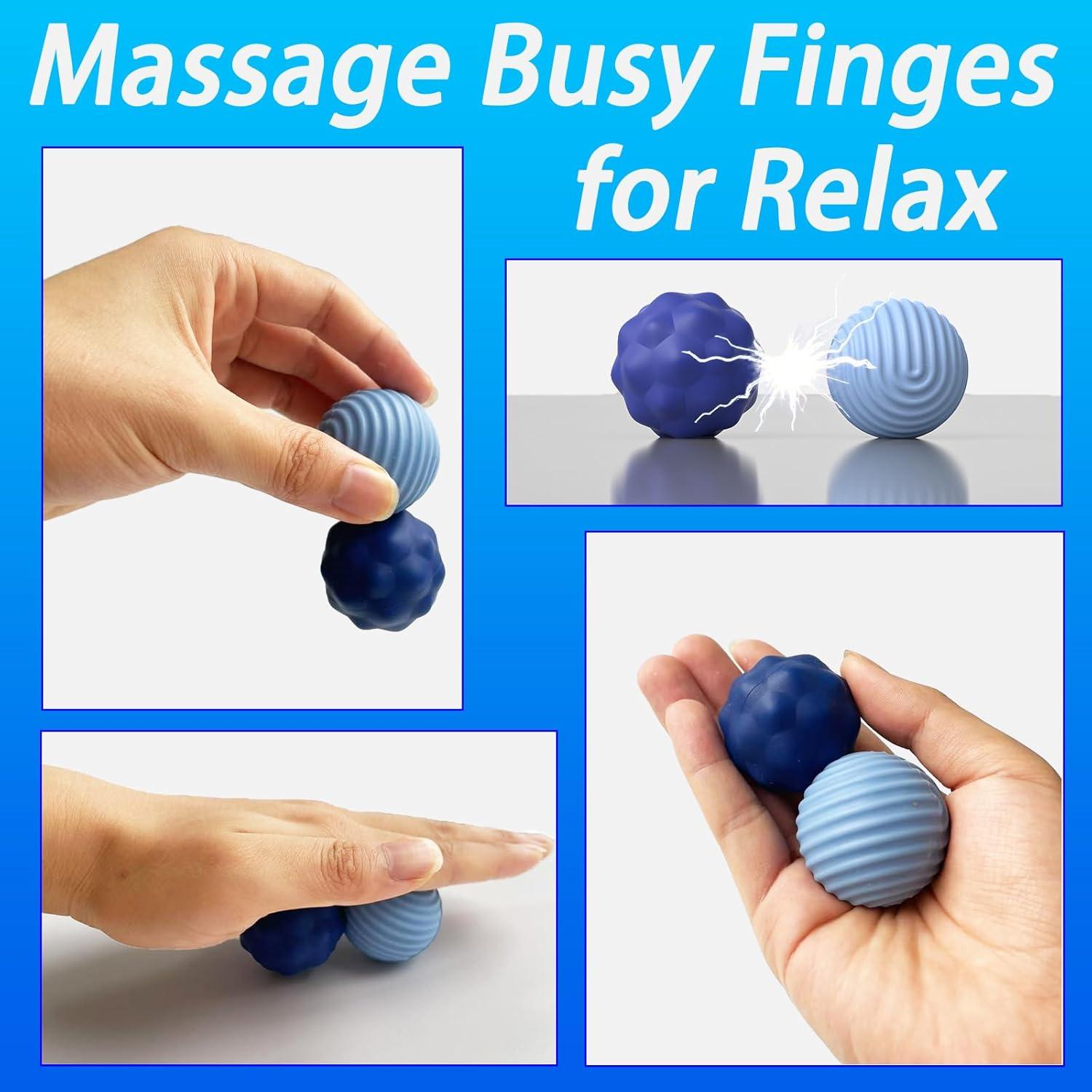 Bolas Magnéticas Antiestrés de Silicona x2 - Azul 40mm