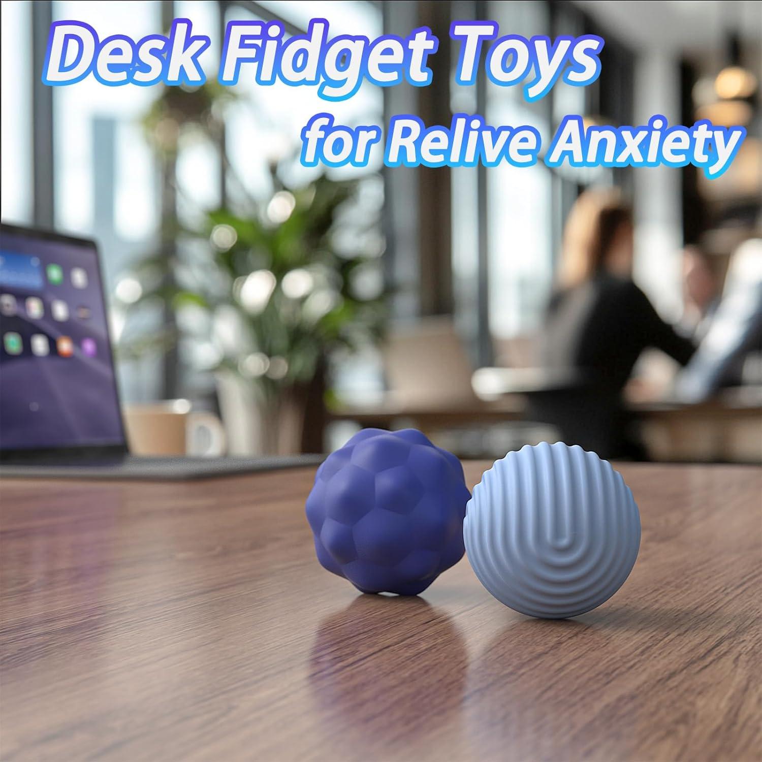 Bolas Magnéticas Antiestrés de Silicona x2 - Azul 40mm