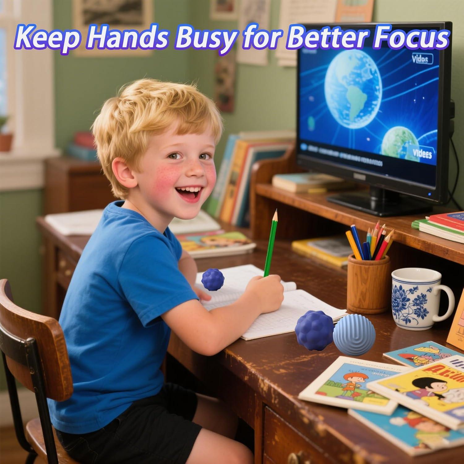 Bolas Magnéticas Antiestrés de Silicona x2 - Azul 40mm