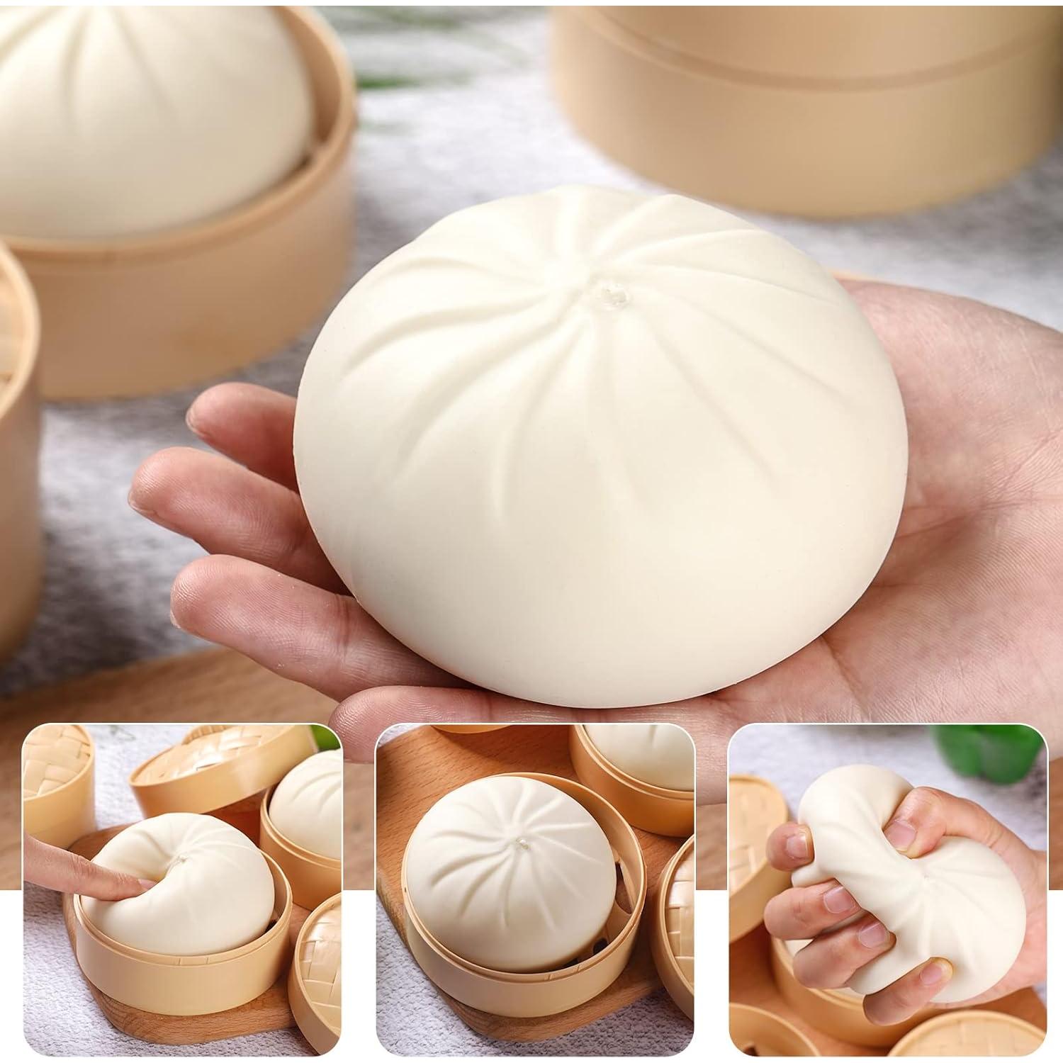 Civaner Paquete de 6 Juguetes Antiestrés Dumpling 9.4x6.1cm