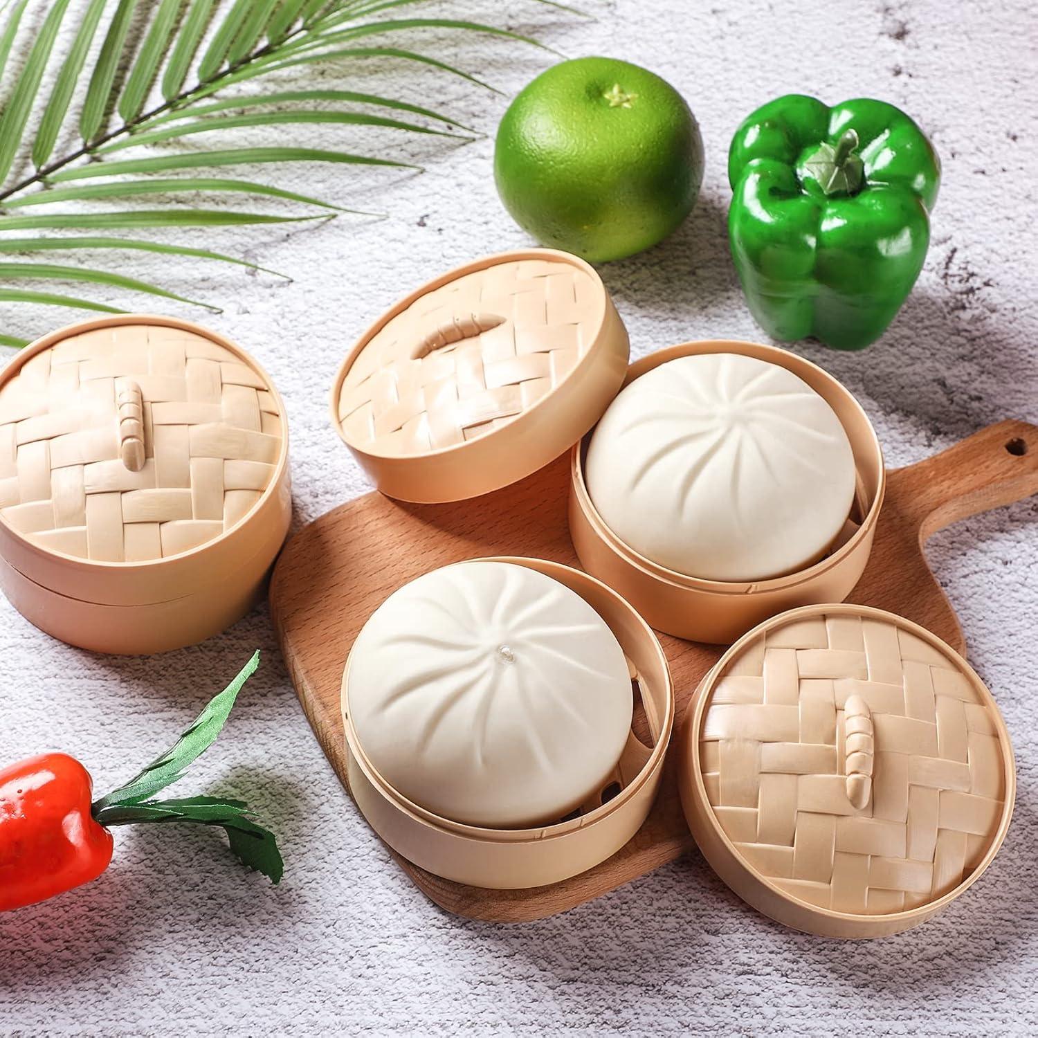 Civaner Paquete de 6 Juguetes Antiestrés Dumpling 9.4x6.1cm