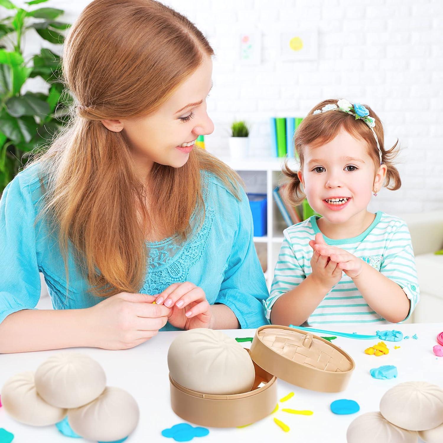 Civaner Paquete de 6 Juguetes Antiestrés Dumpling 9.4x6.1cm