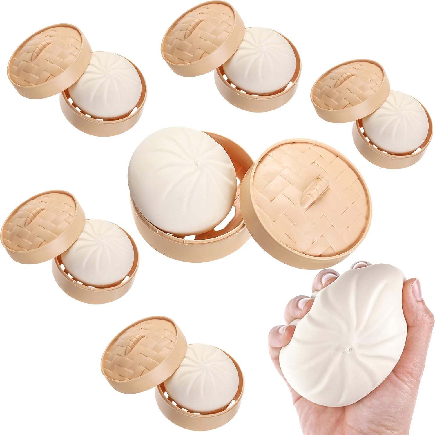 Civaner Paquete de 6 Juguetes Antiestrés Dumpling 9.4x6.1cm