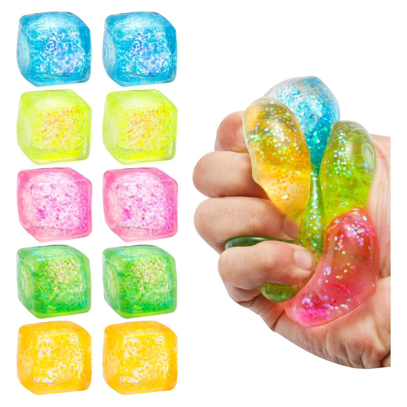 Paquete de 10 Pelotas Antiestrés Cubo Squishy ZJDL 3 cm