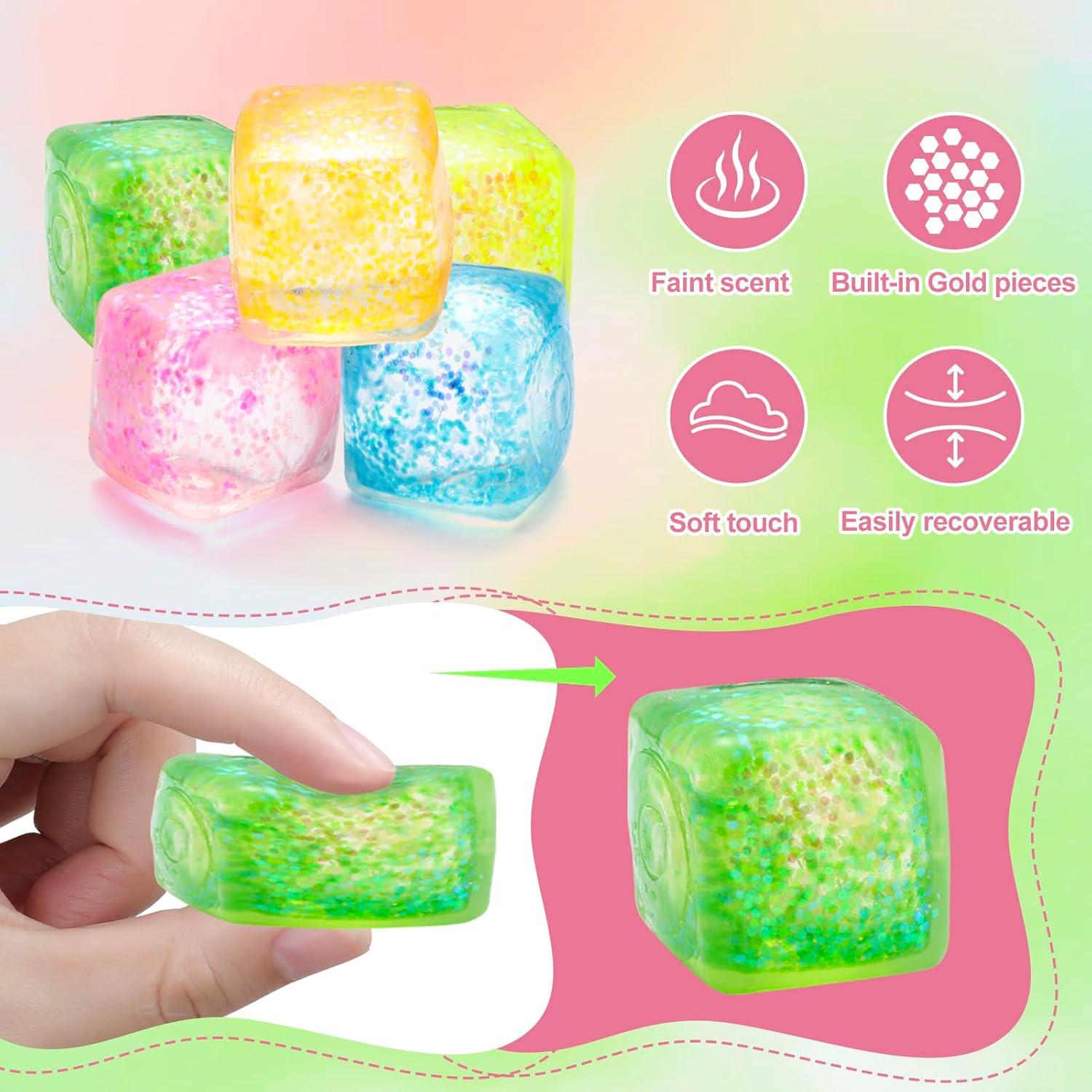 Paquete de 10 Pelotas Antiestrés Cubo Squishy ZJDL 3 cm