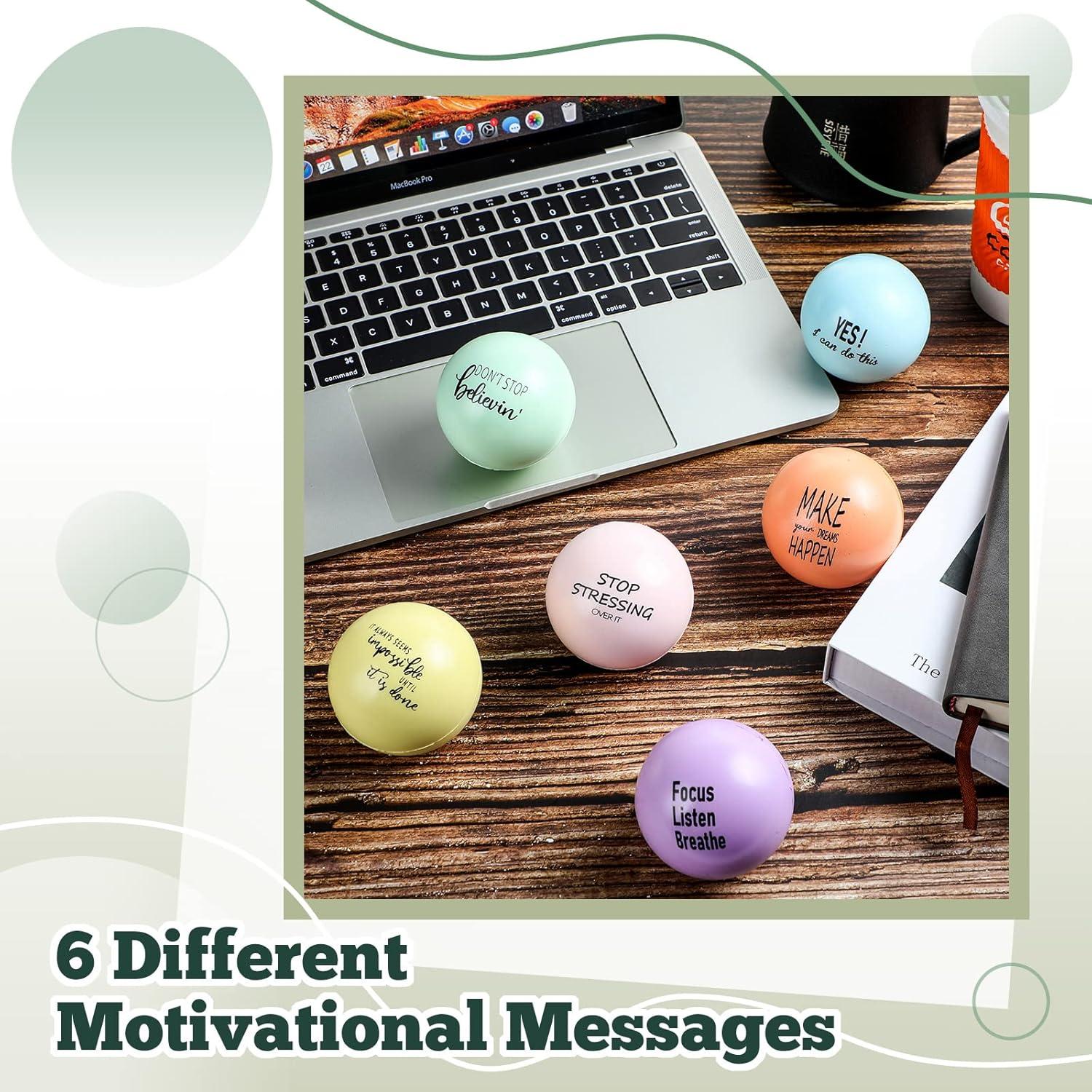 Pelotas Antiestrés Motivacionales Skylety - 6 Piezas 6.3 cm