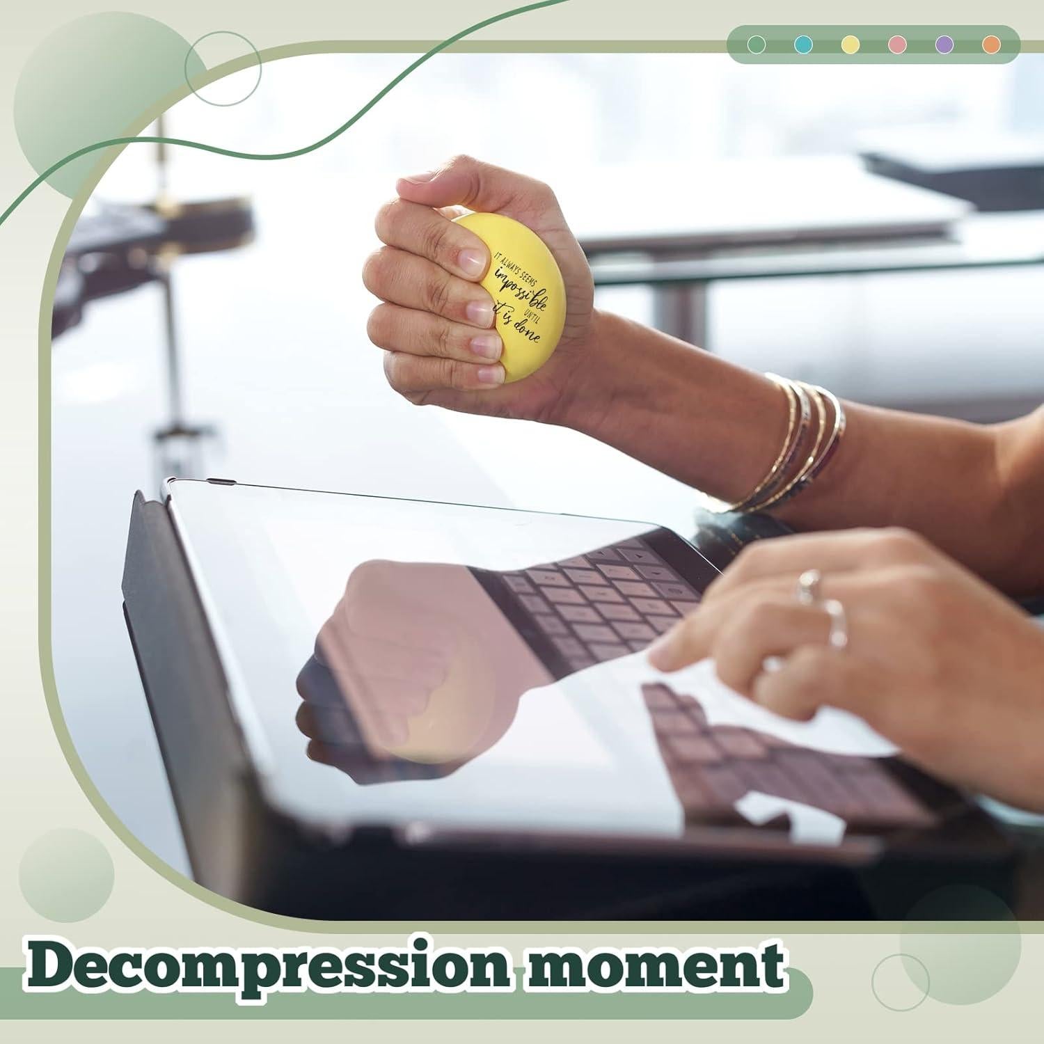 Pelotas Antiestrés Motivacionales Skylety - 6 Piezas 6.3 cm