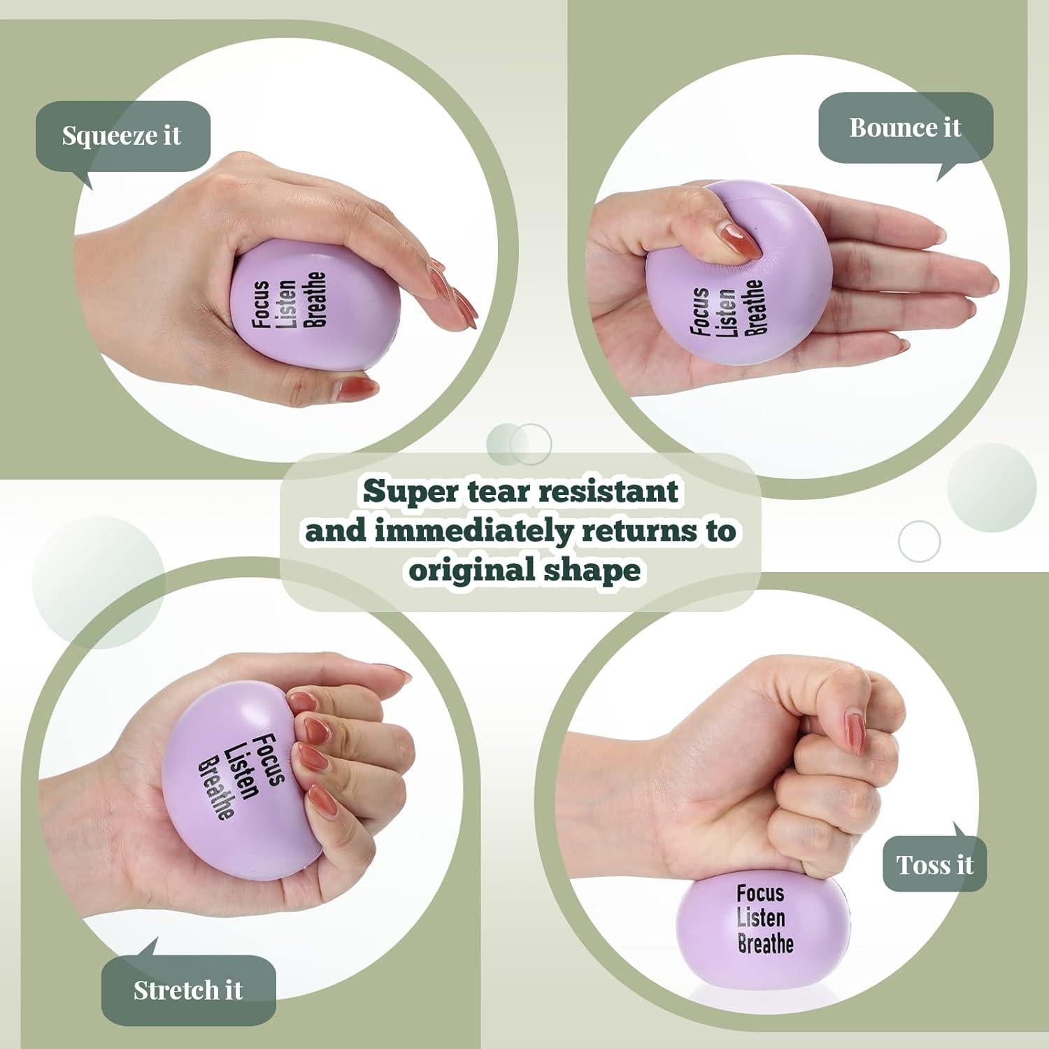 Pelotas Antiestrés Motivacionales Skylety - 6 Piezas 6.3 cm