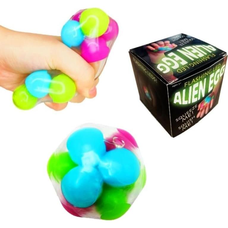 Pelota Antiestrés Squishy Cool Builders que Brilla en la Oscuridad