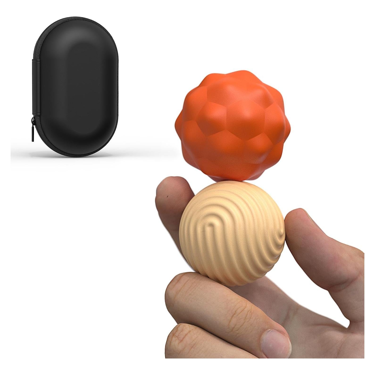 Pelotas Antiestrés Magnéticas de Silicona 2 Pcs Naranja