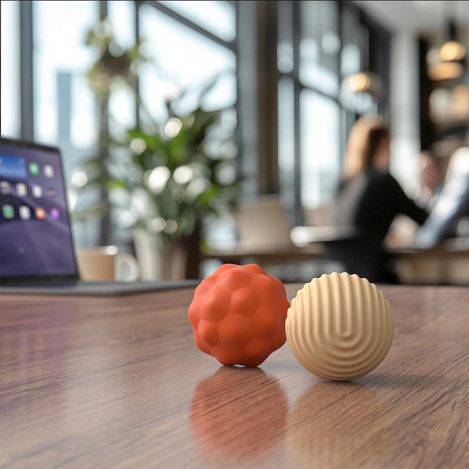 Pelotas Antiestrés Magnéticas de Silicona 2 Pcs Naranja