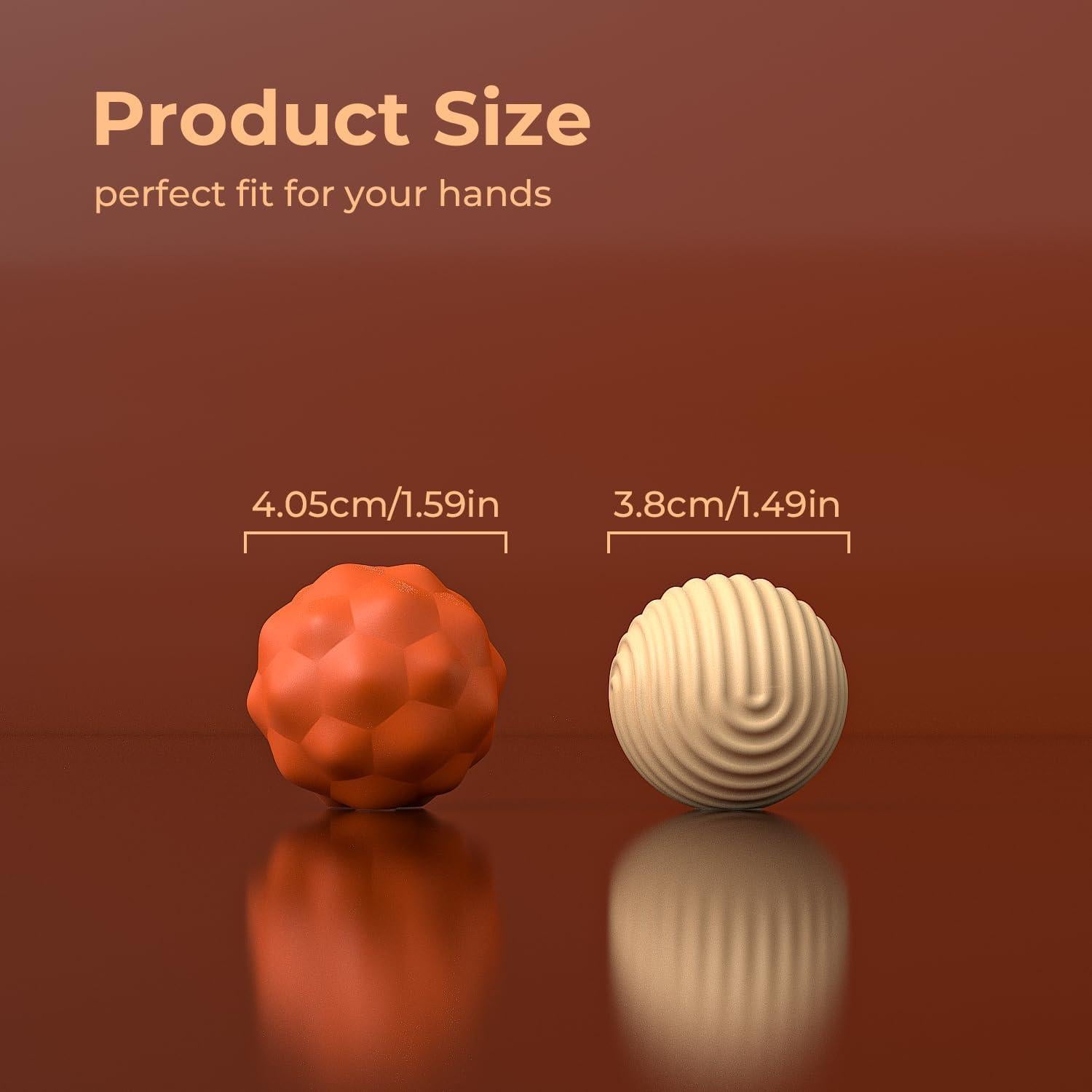 Pelotas Antiestrés Magnéticas de Silicona 2 Pcs Naranja