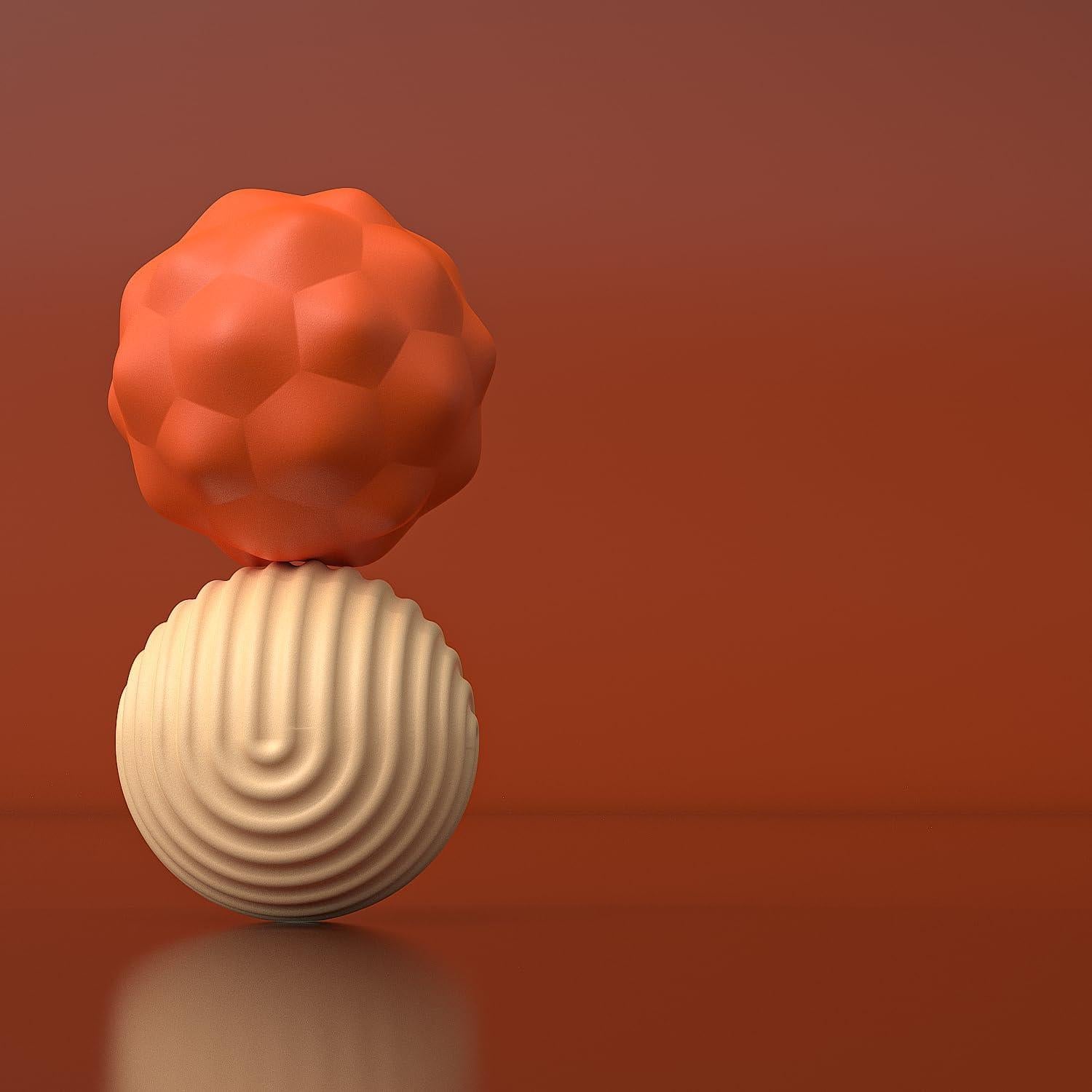 Pelotas Antiestrés Magnéticas de Silicona 2 Pcs Naranja