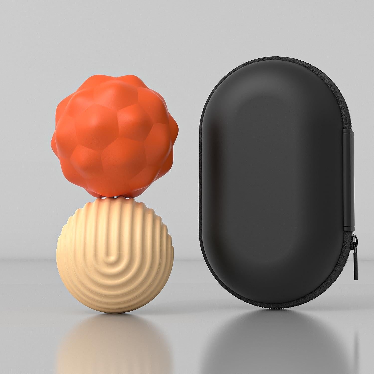 Pelotas Antiestrés Magnéticas de Silicona 2 Pcs Naranja