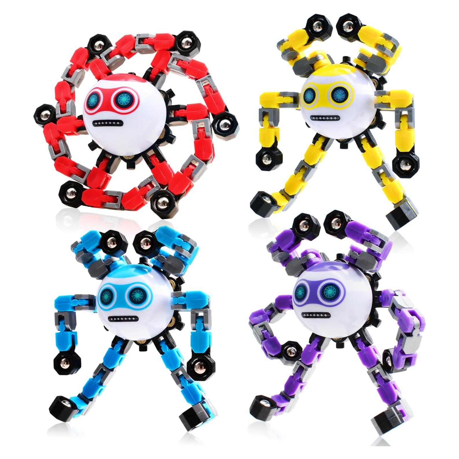 4 Juguetes Spinners Antiestrés ASIOWELY para Niños y Adultos