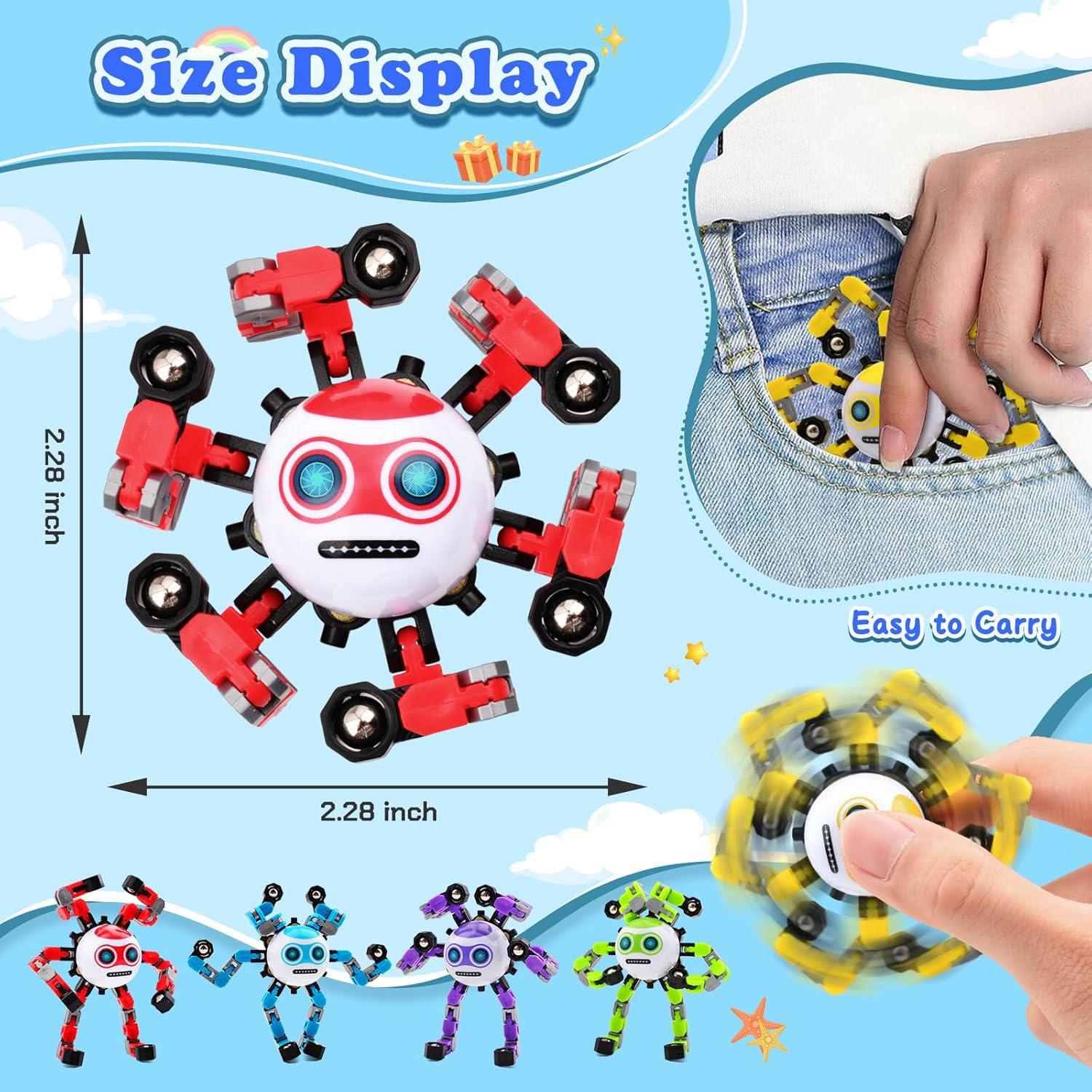 4 Juguetes Spinners Antiestrés ASIOWELY para Niños y Adultos