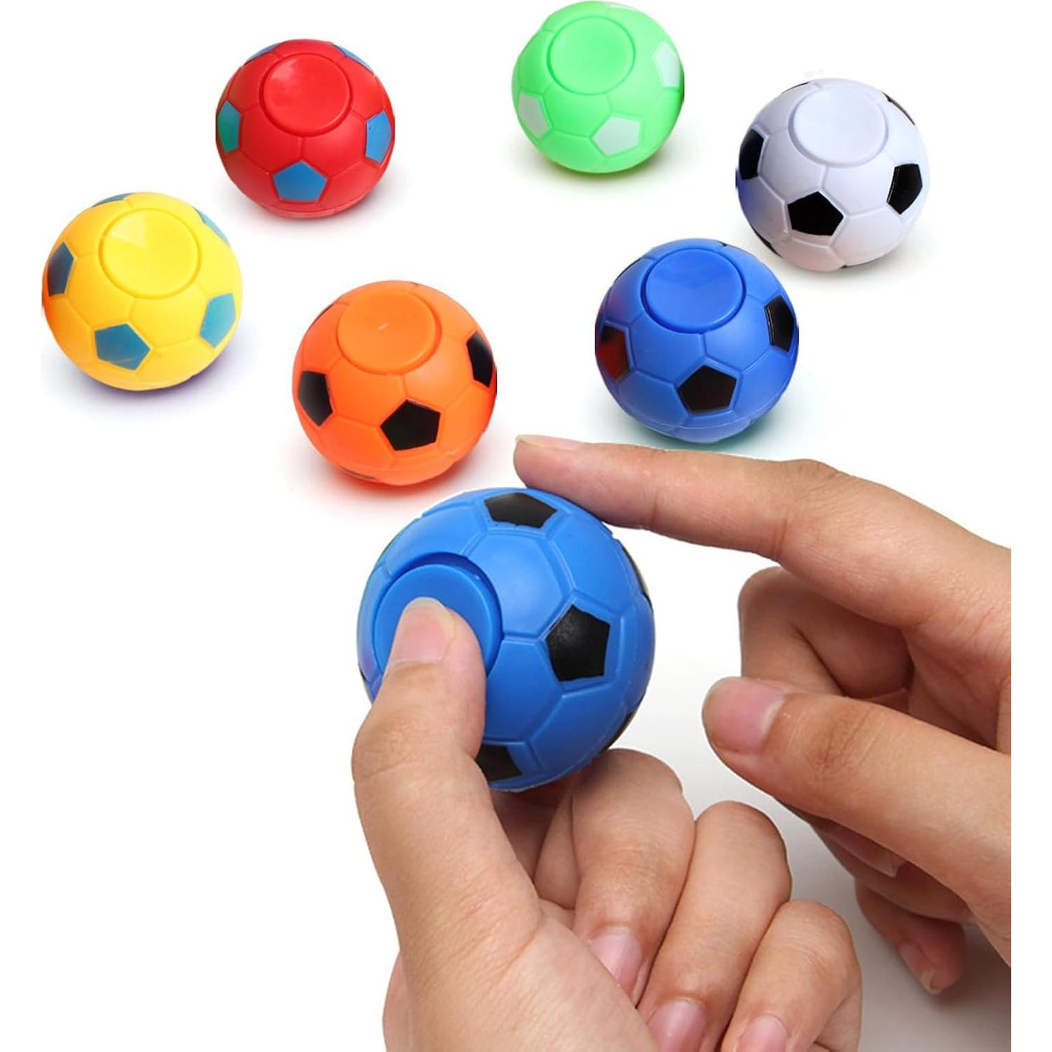 Set de 6 Spinners Fidget Balón de Fútbol - Alivio Estrés 3.5/5.5cm