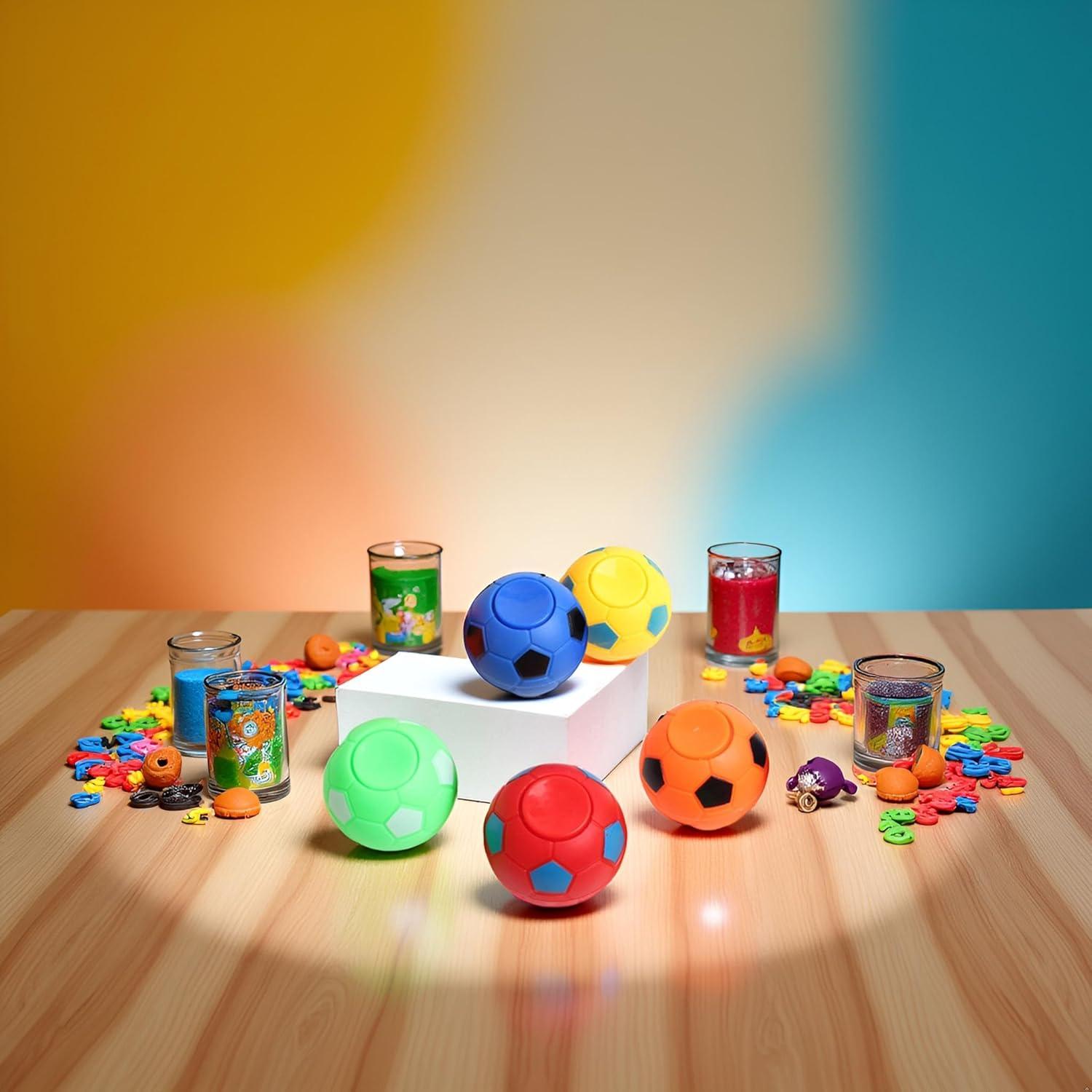 Set de 6 Spinners Fidget Balón de Fútbol - Alivio Estrés 3.5/5.5cm