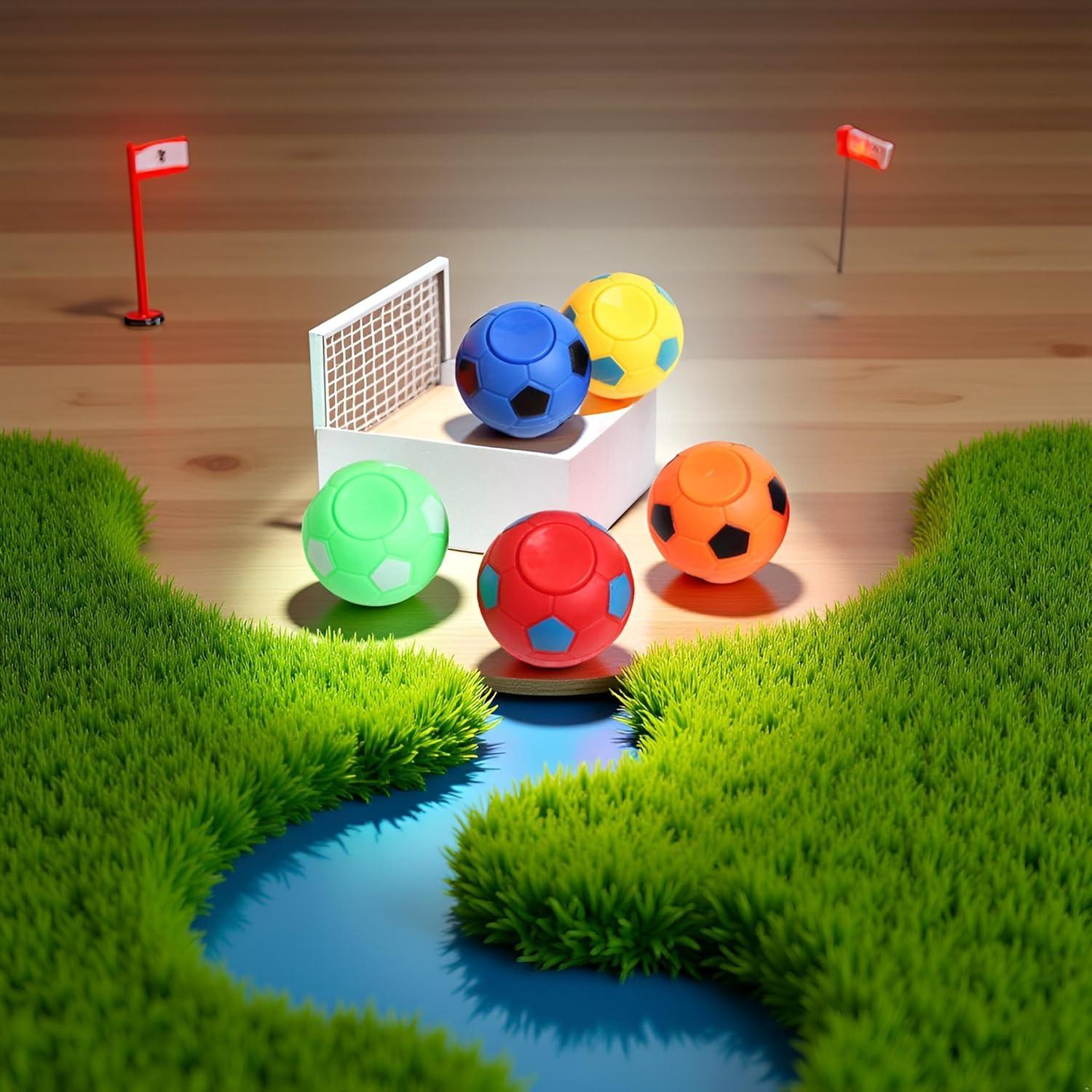 Set de 6 Spinners Fidget Balón de Fútbol - Alivio Estrés 3.5/5.5cm