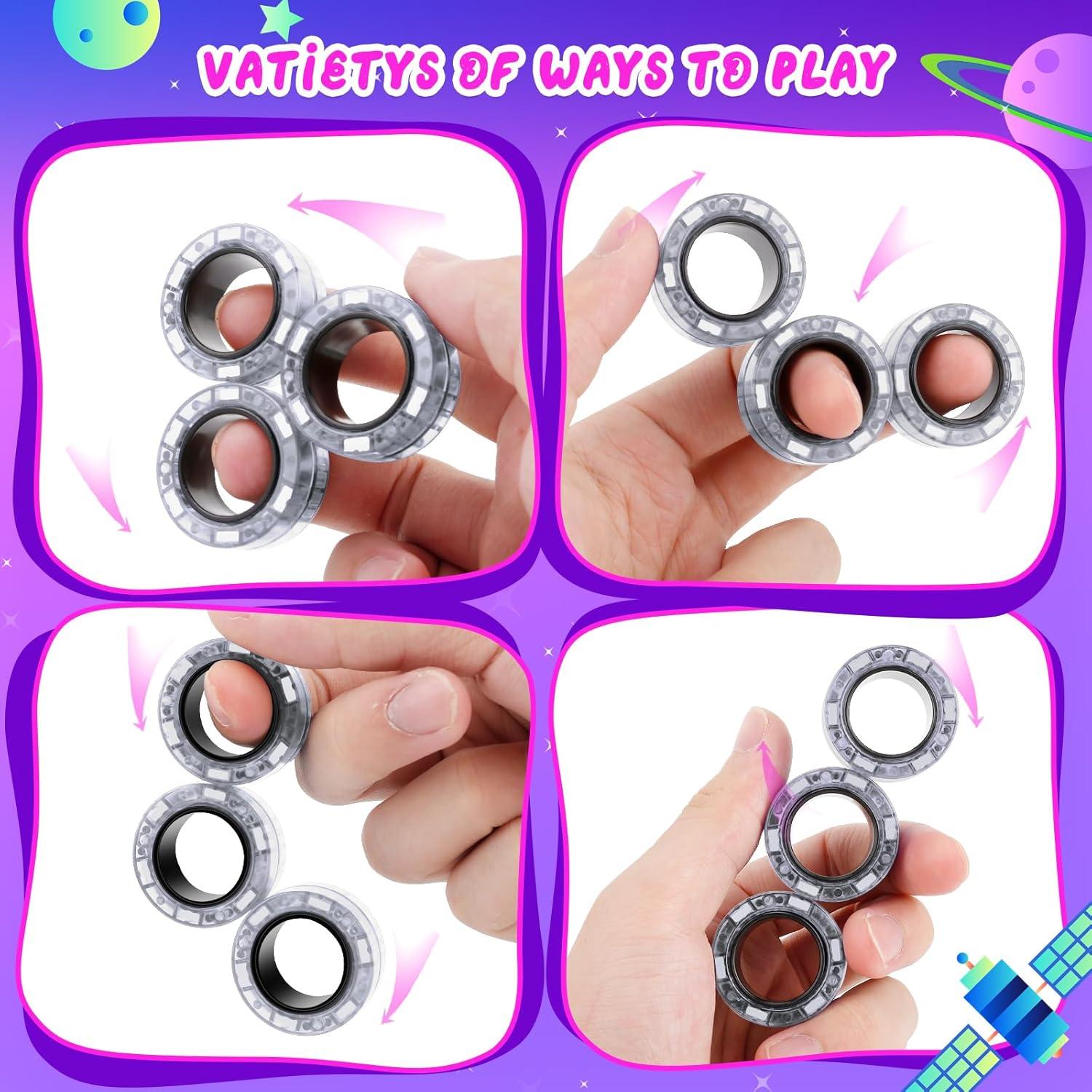 Set de 3 Anillos Magnéticos Antiestrés Jawhock - Juguete para TDAH