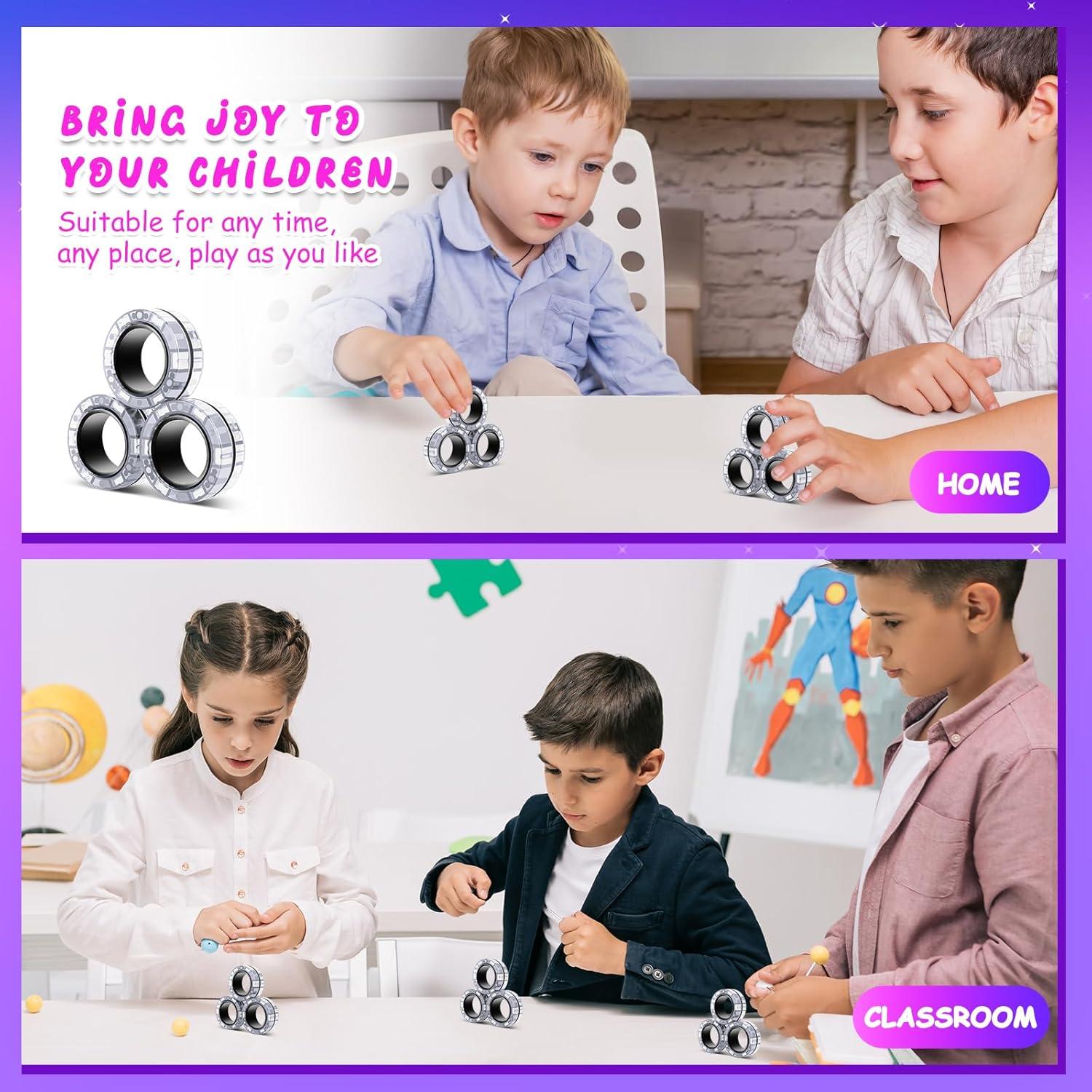 Set de 3 Anillos Magnéticos Antiestrés Jawhock - Juguete para TDAH