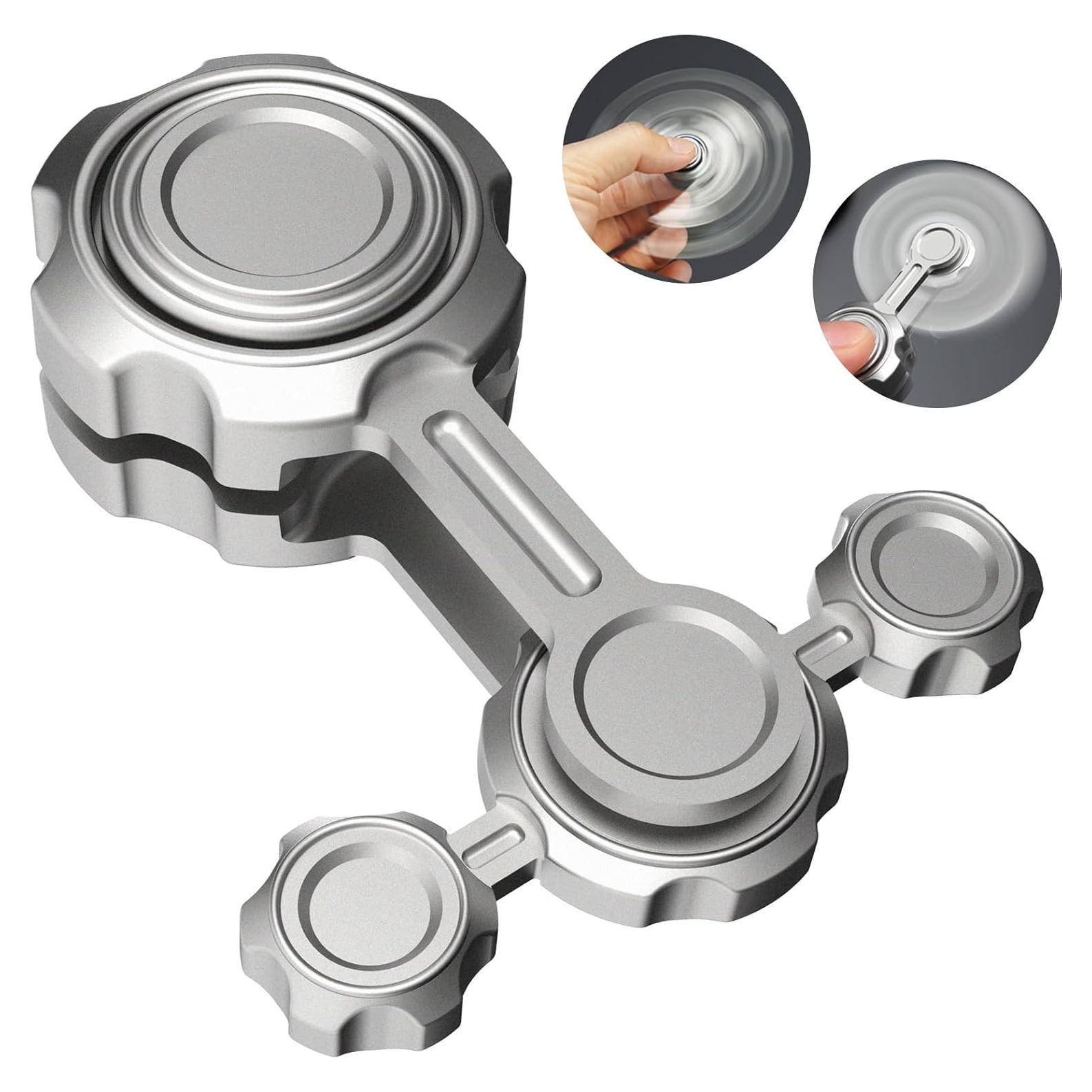Spinner Antiestrés de Metal LNCOJOLM 6.5 cm Plata