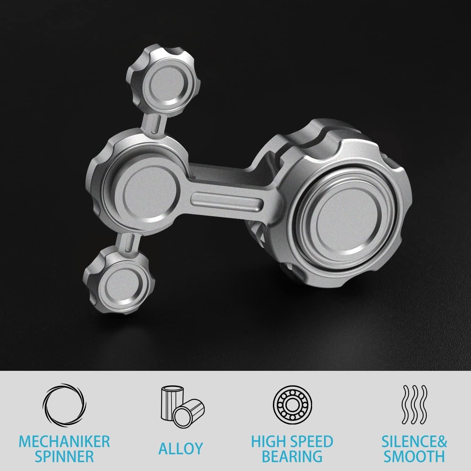 Spinner Antiestrés de Metal LNCOJOLM 6.5 cm Plata