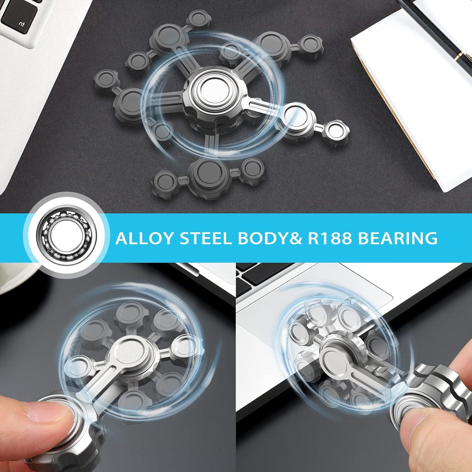 Spinner Antiestrés de Metal LNCOJOLM 6.5 cm Plata