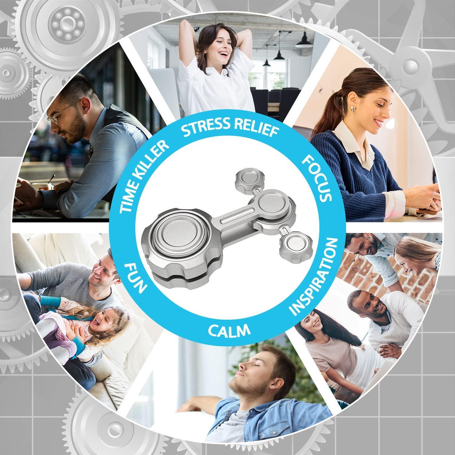 Spinner Antiestrés de Metal LNCOJOLM 6.5 cm Plata