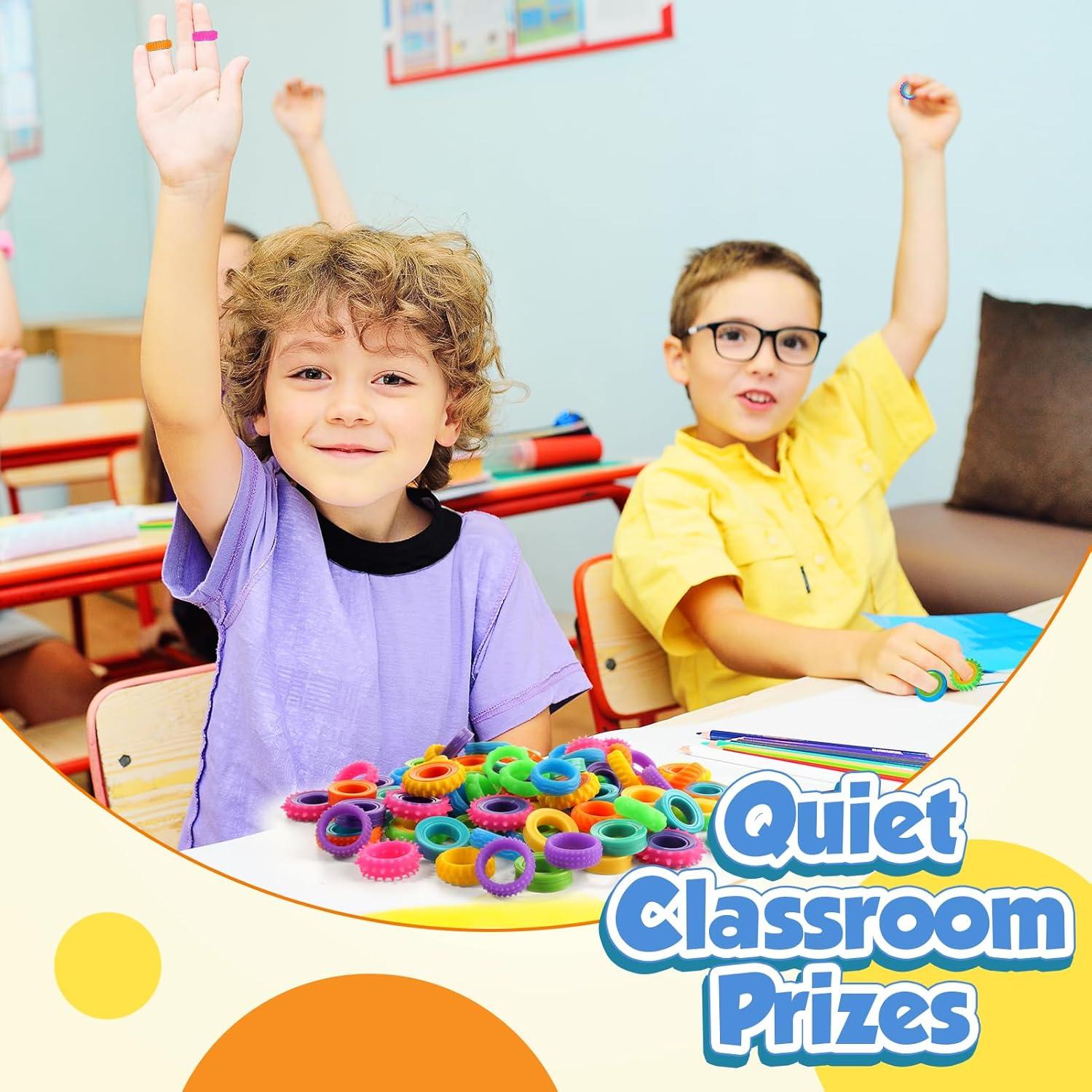 Paquete de 50 Anillos Antiestrés KLT para Niños y Niñas