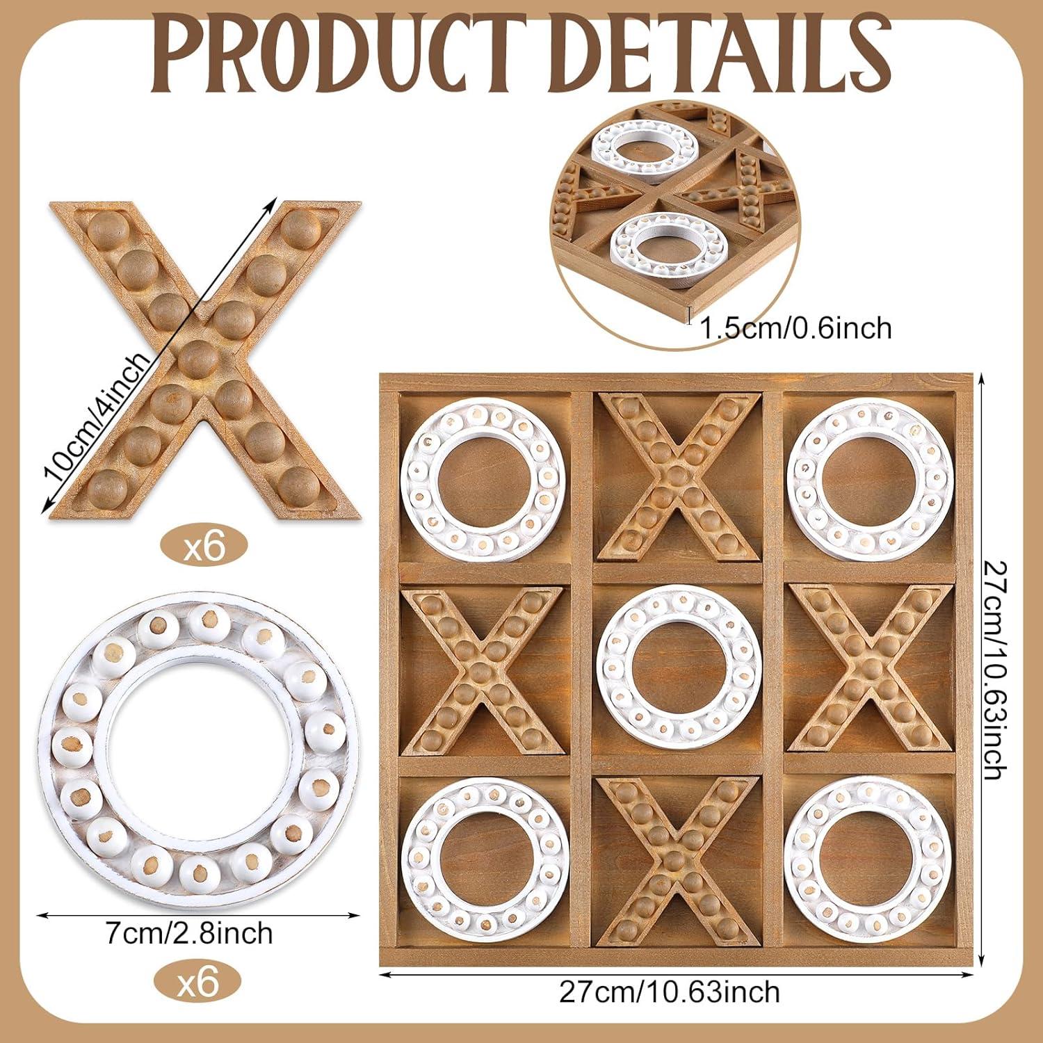 Juego de Tres en Raya Rotatingpals Madera 27x27cm Portátil