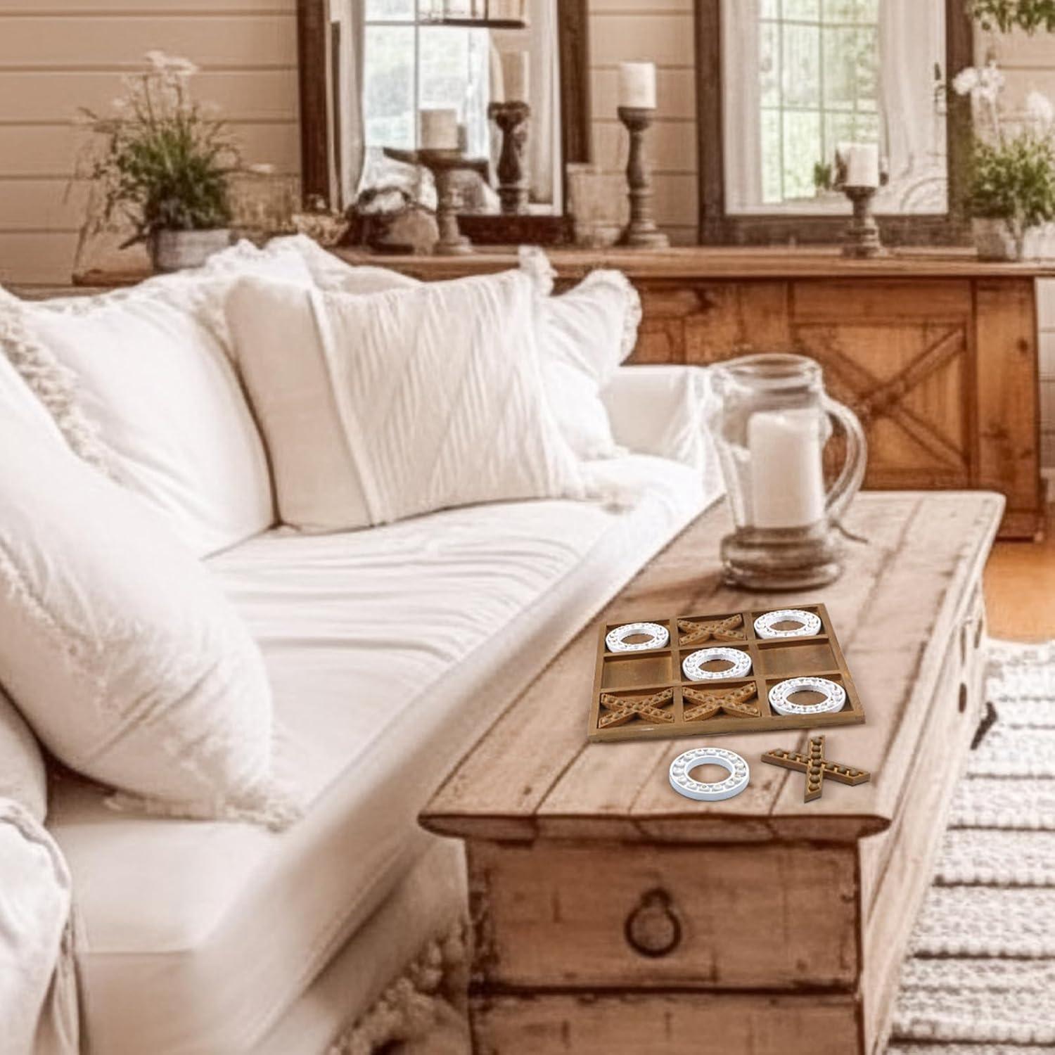 Juego de Tres en Raya Rotatingpals Madera 27x27cm Portátil