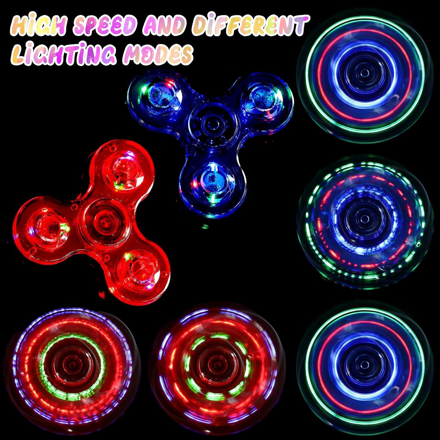 Spinner Antiestrés LED SCIONE 2Pack Azul y Rojo - Juguetes Sensoriales