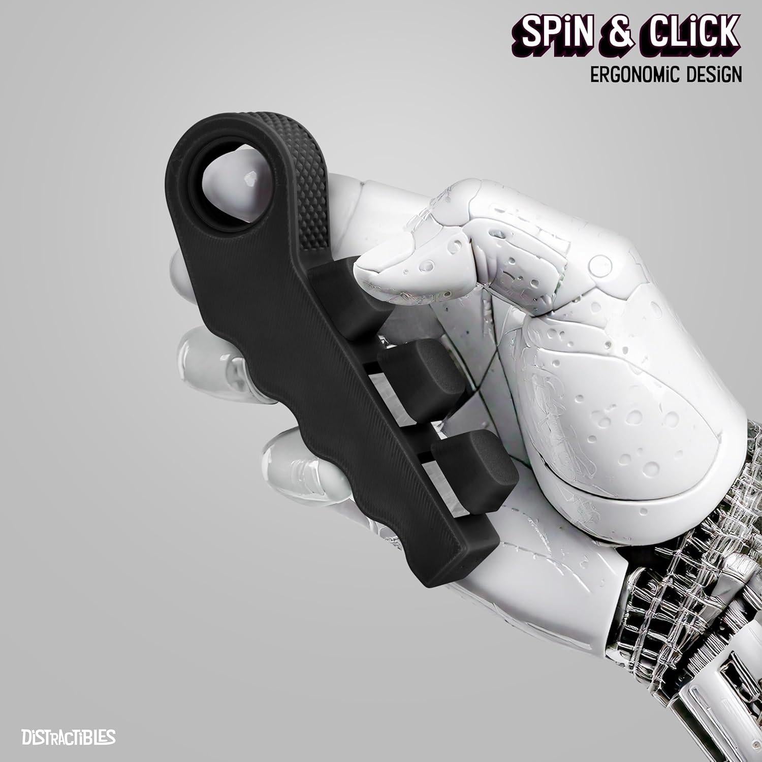 Spinner Antiestrés 3-en-1 Distractibles Negro - Juguete TDAH