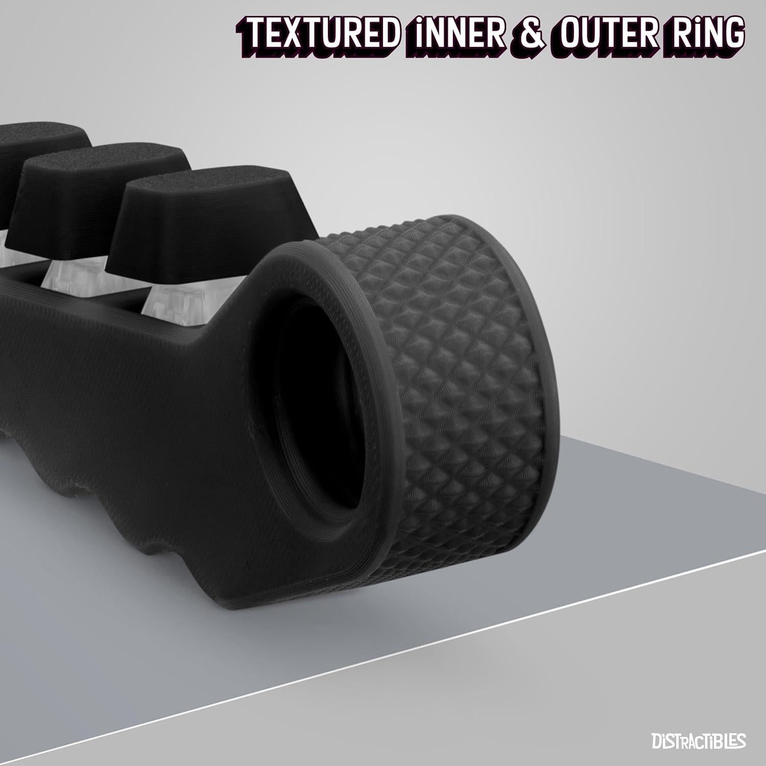 Spinner Antiestrés 3-en-1 Distractibles Negro - Juguete TDAH