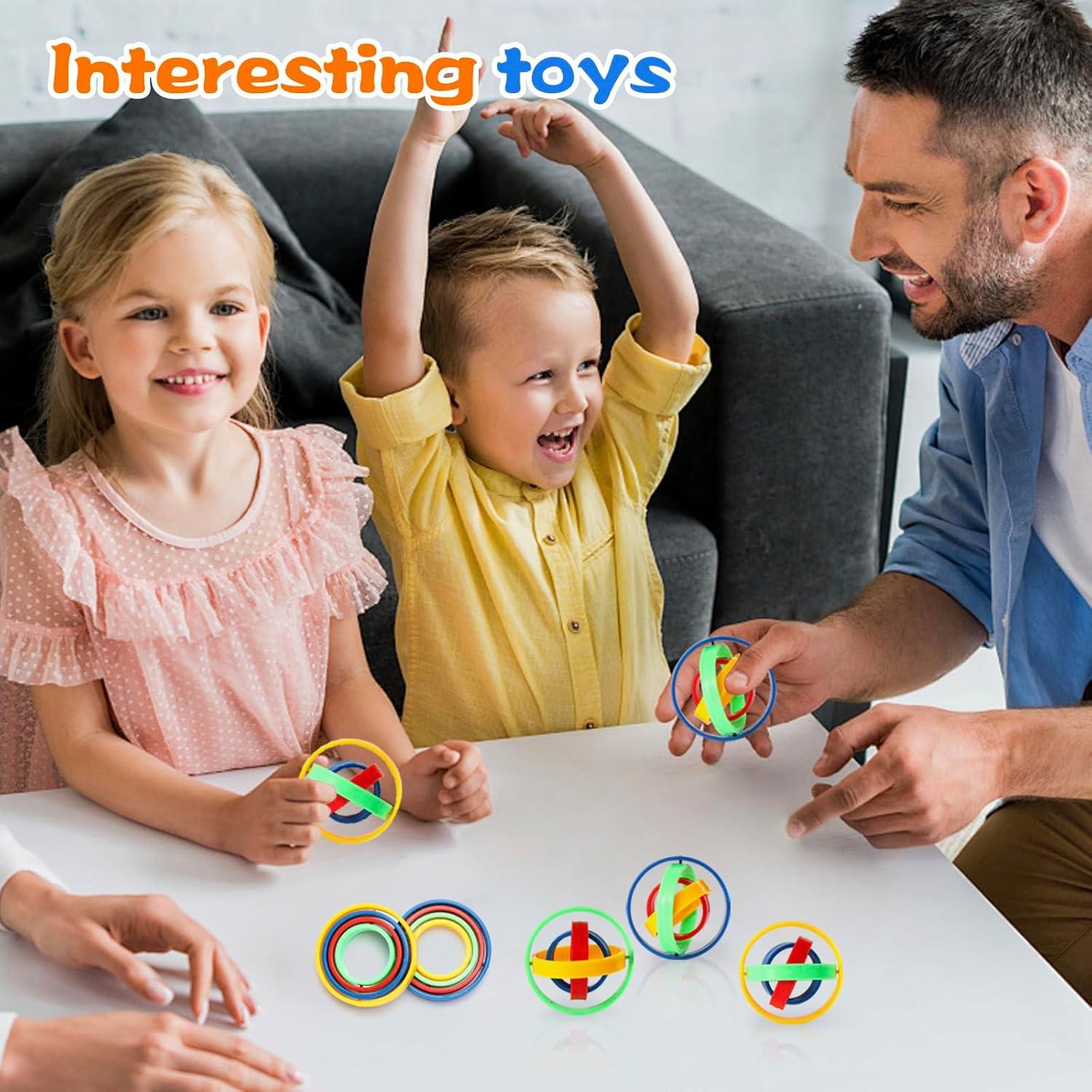 10 Juguetes Spinners Antiestrés Pusotal 6.5 cm para Niños y Adultos