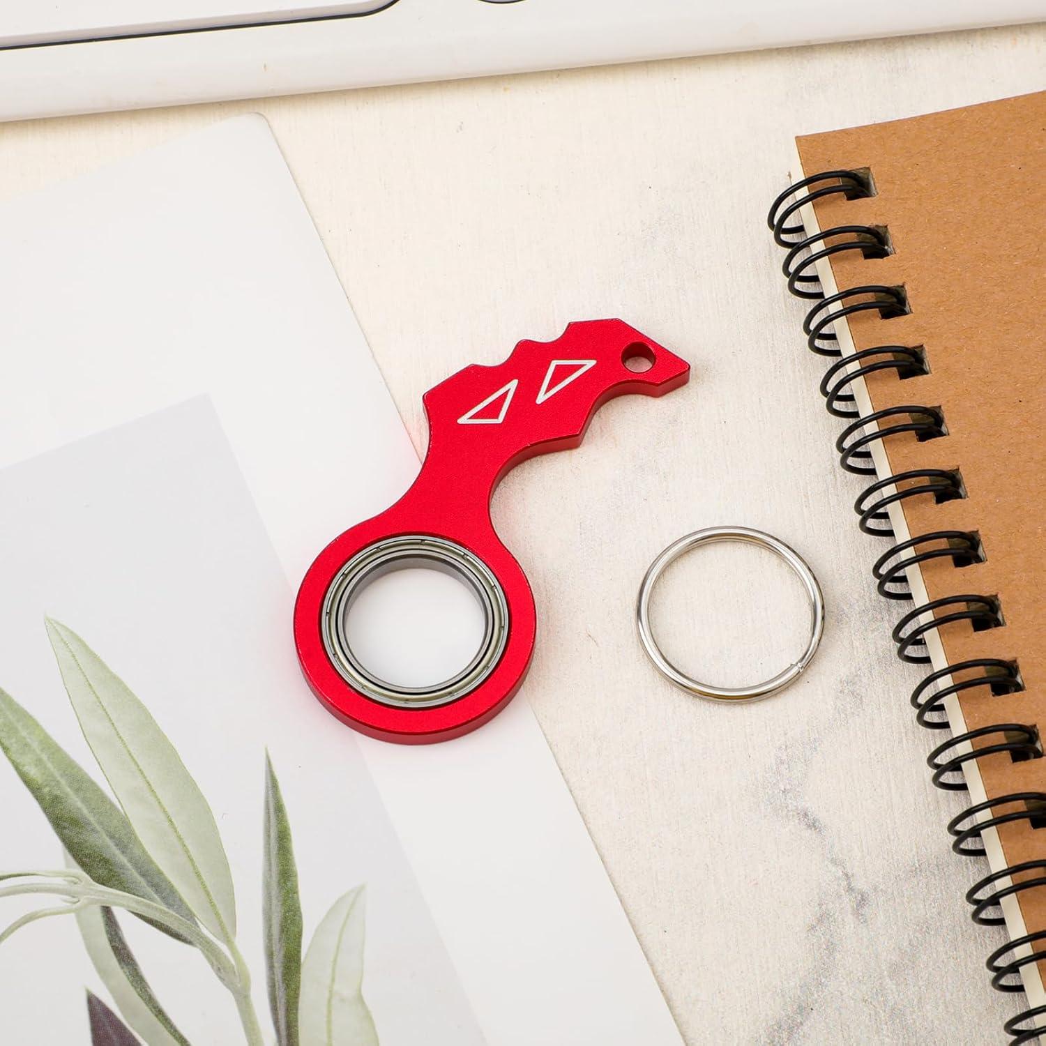 Llave Giratoria Antiestrés NQEUEPN Rojo - Llavero Portátil