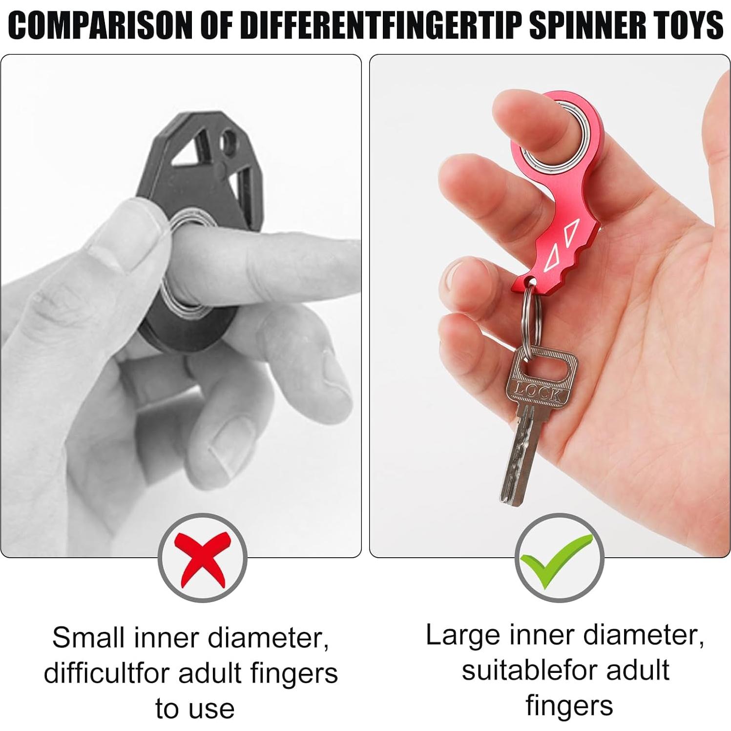 Llave Giratoria Antiestrés NQEUEPN Rojo - Llavero Portátil