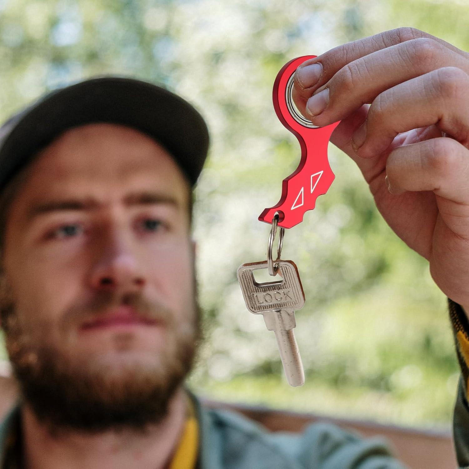 Llave Giratoria Antiestrés NQEUEPN Rojo - Llavero Portátil