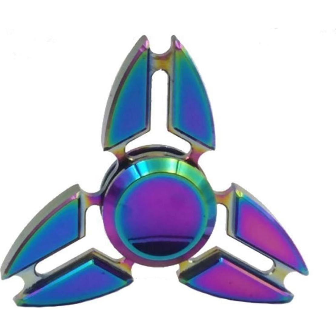 Spinner Fidget de Metal Arcoíris JUNAN 5.28 cm Alivio Estrés