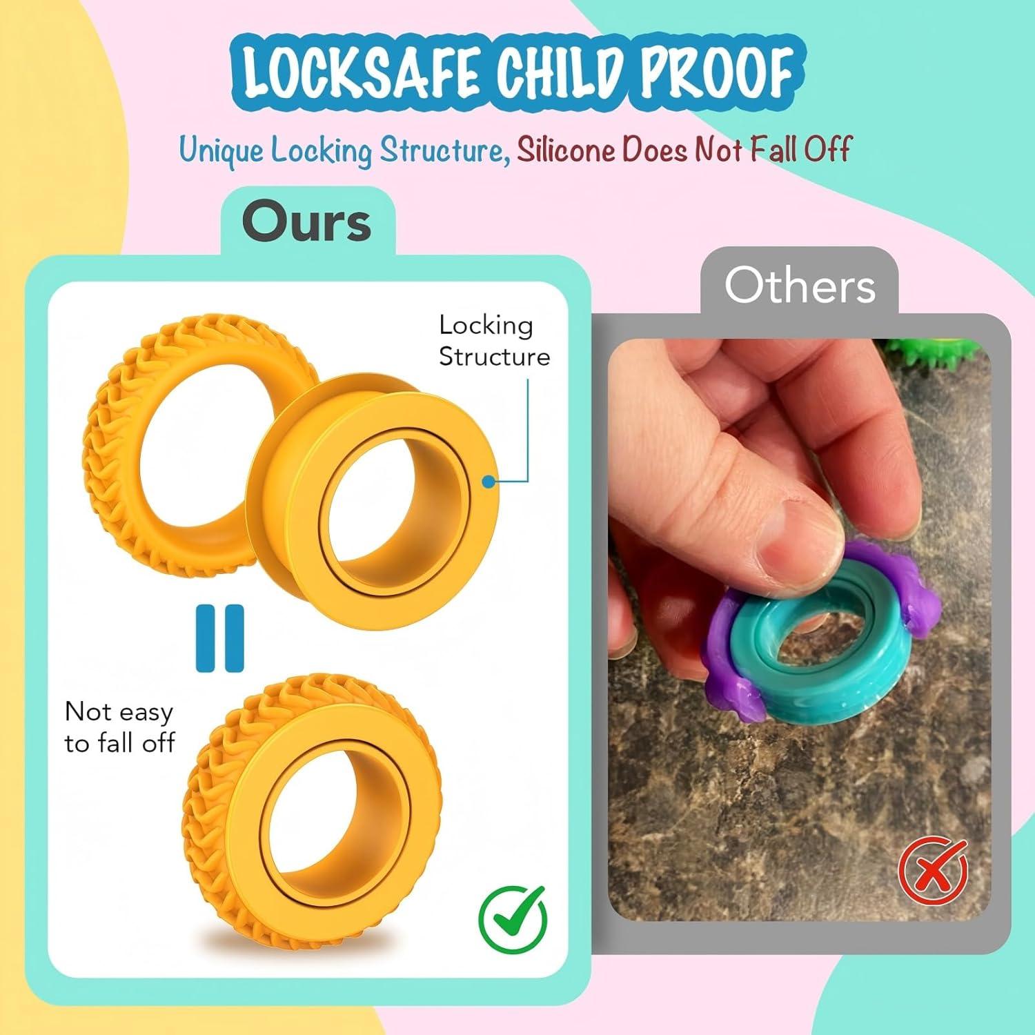 Anillos Fidget Sensory NPPN - 12 Pcs para Alivio de Ansiedad