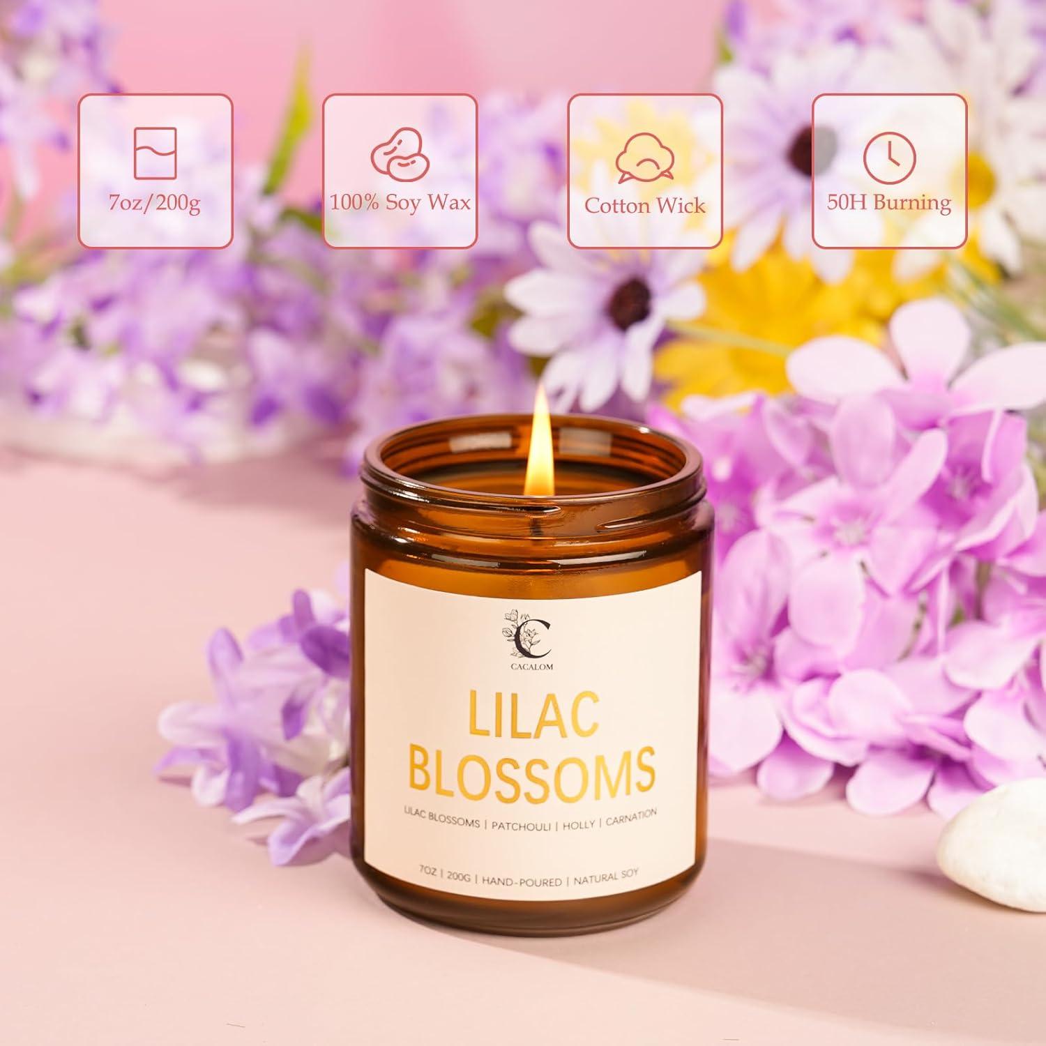 Set de Velas Aromáticas C CACALOM 4 Pack Soja Larga Duración